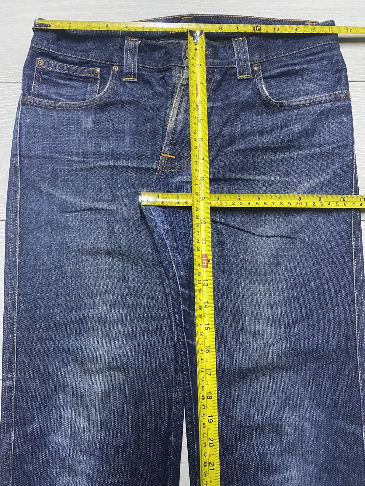 Nudie Jeans Vintage Nudie Jeans Repair Straight Loose Slim Jeans Size US 32 / EU 48 - 14 Thumbnail