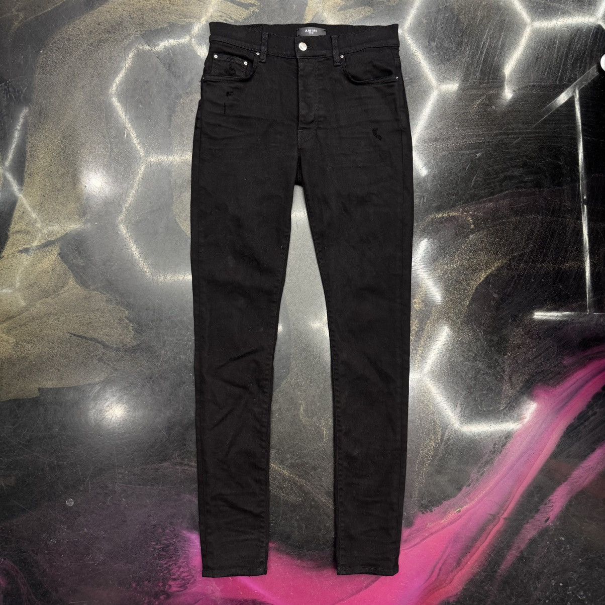Amiri Stack Jeans Black