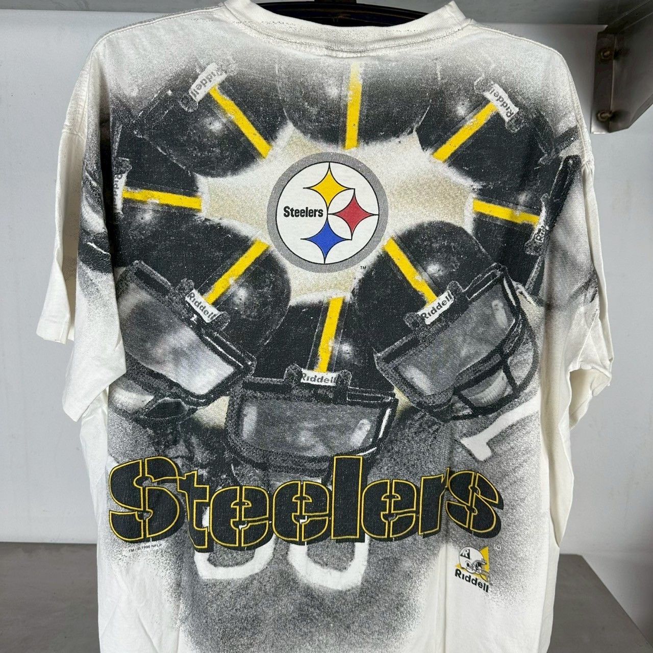 Vintage Vintage 1996 Pittsburgh Steelers All Over Print NFL T-shirt Size US XL / EU 56 / 4 - 4 Thumbnail