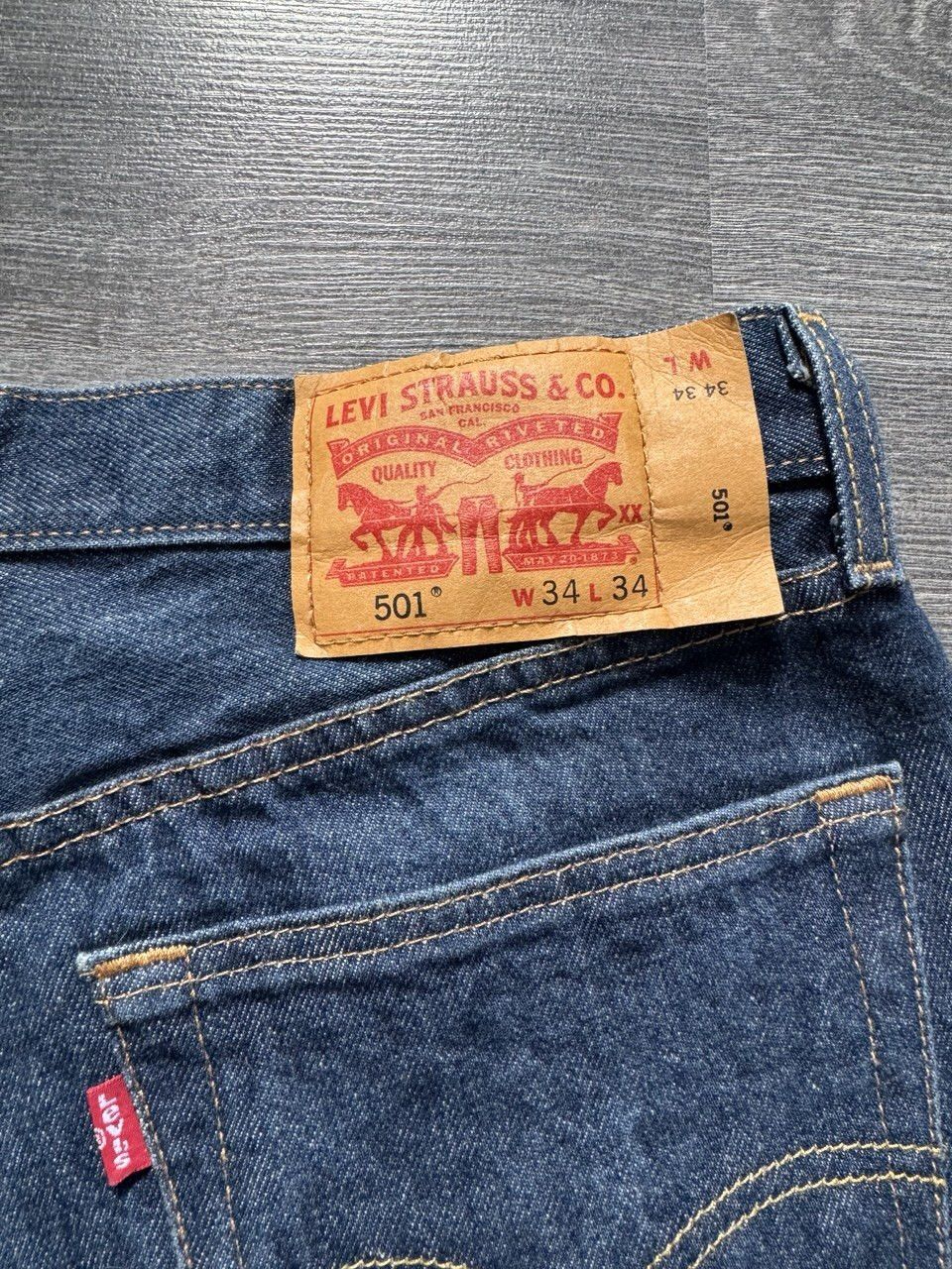 Levi's Levi’s 501 Dark Blue Denim Jeans Size US 32 / EU 48 - 4 Thumbnail