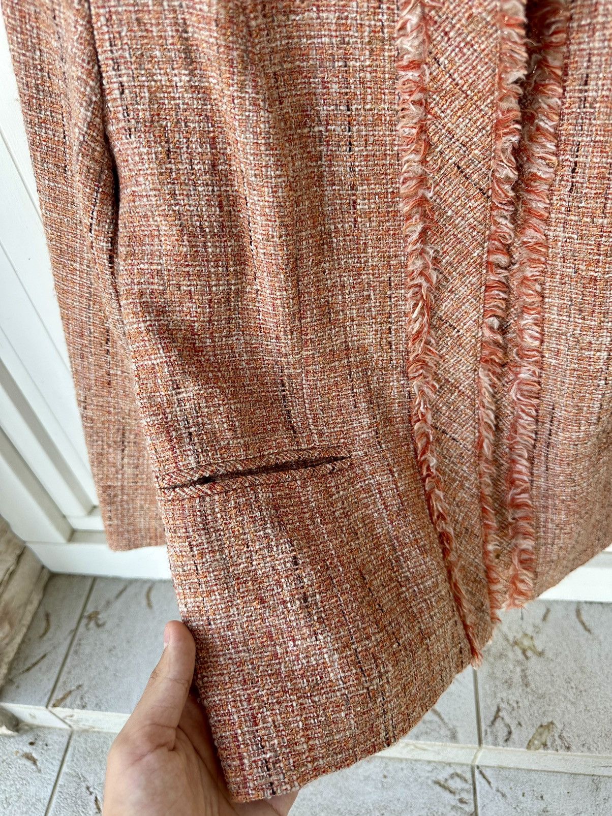 Japanese Brand Vintage Vinvert Tweed Jacket Made In Japan Size M / US 6-8 / IT 42-44 - 14 Thumbnail