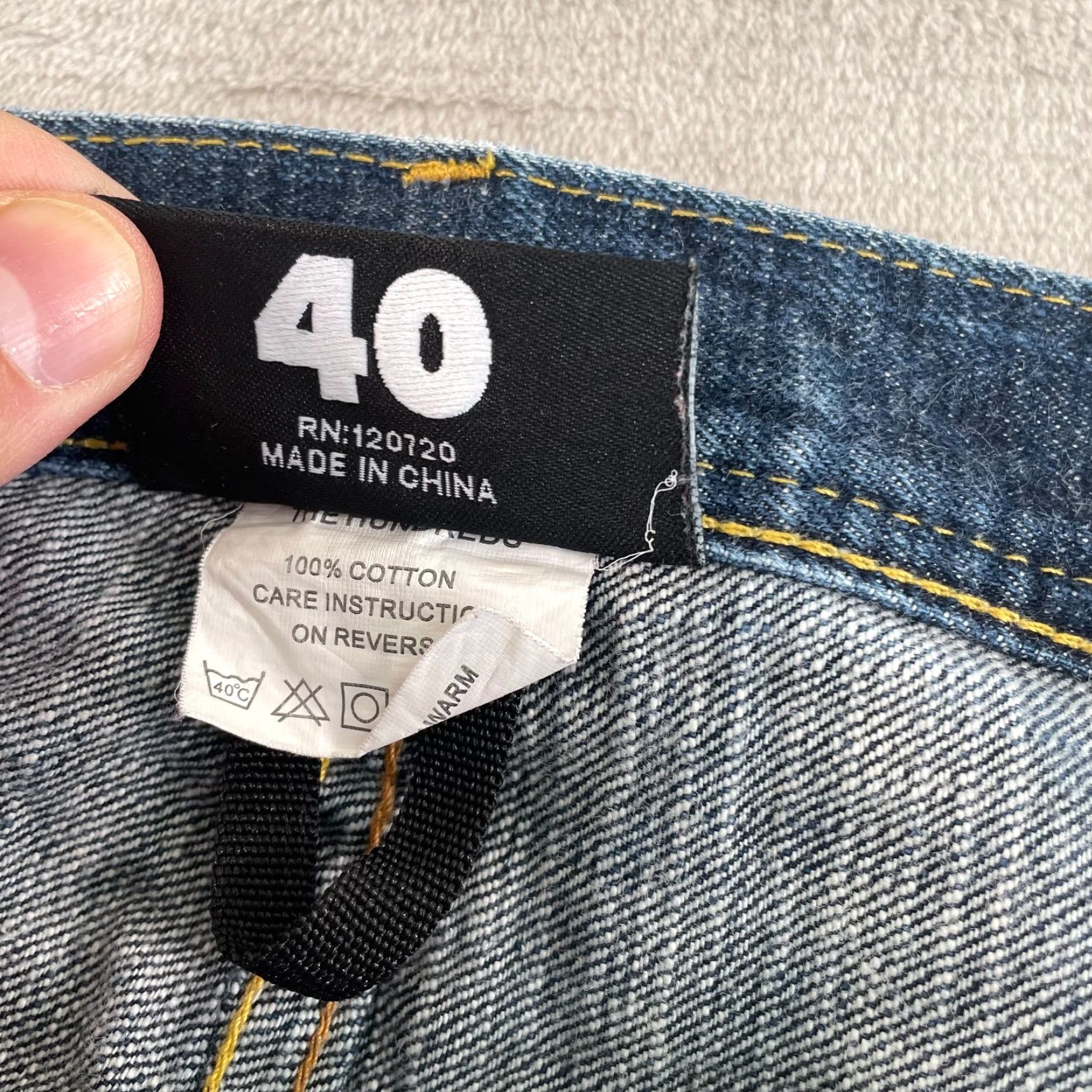 The Hundreds VINTAGE The Hundreds Jeans Men 40x32 Blue Embroidered Pocket Grunge Selvedge Denim Straight 40 32 Distressed Slimming Pockets Size US 40 / EU 56 - 3 Thumbnail