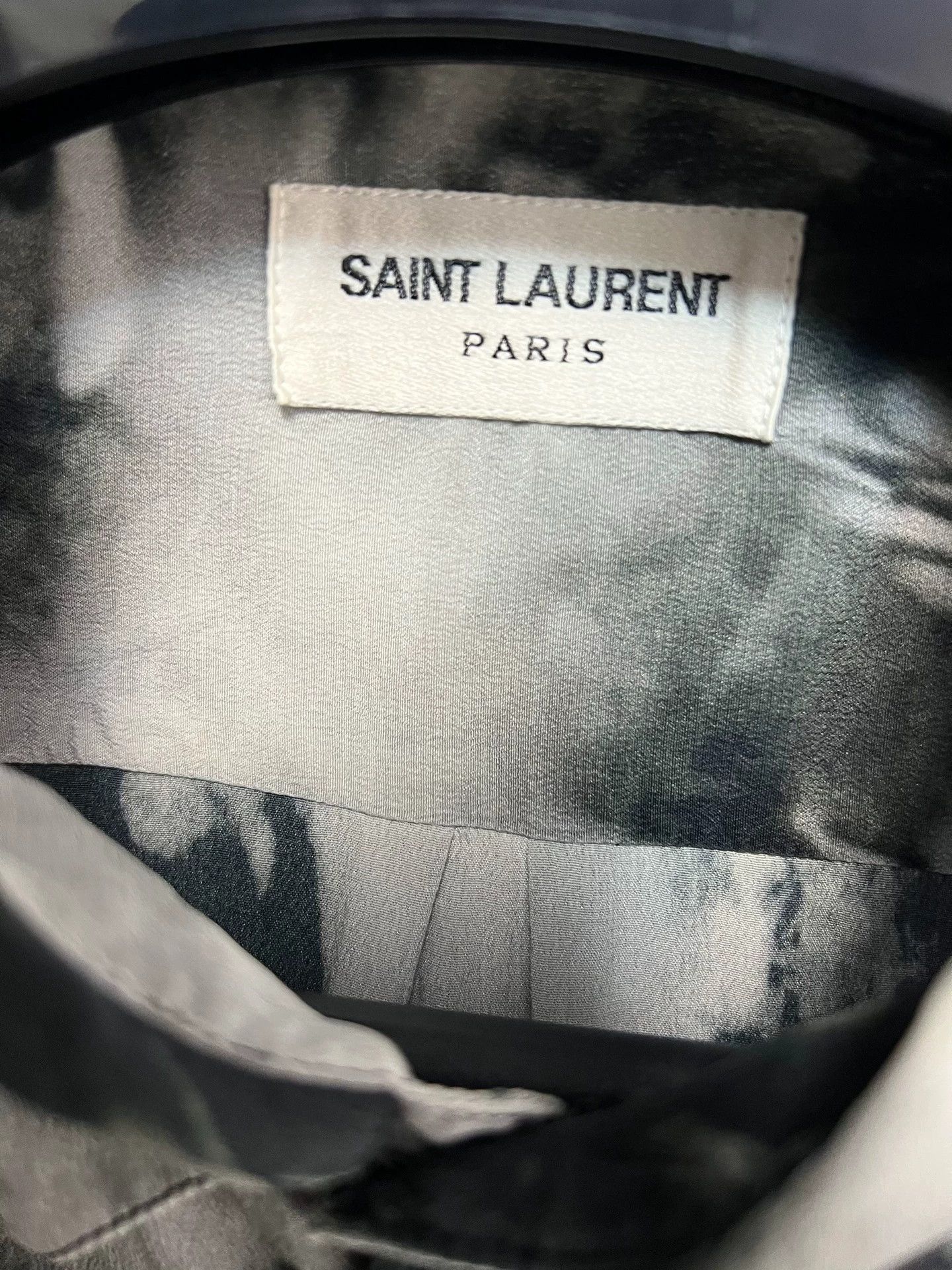 Saint Laurent Paris Saint Laurent Spring/Summer 2018 Splatter Print Silk Shirt Size US S / EU 44-46 / 1 - 4 Thumbnail