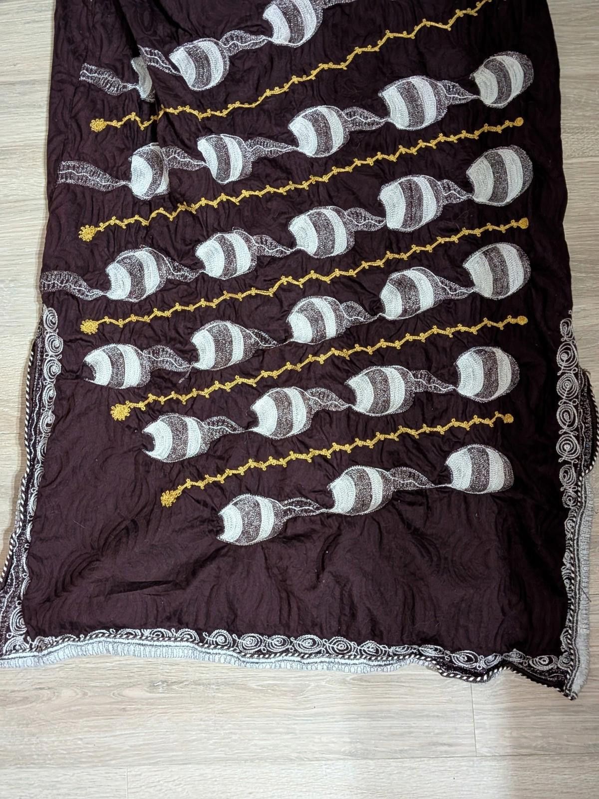 Handmade VTG Handmade Brown Tribal Embroidered Moo Moo Dress 3XL Size 3XL / US 20-22 - 2 Thumbnail
