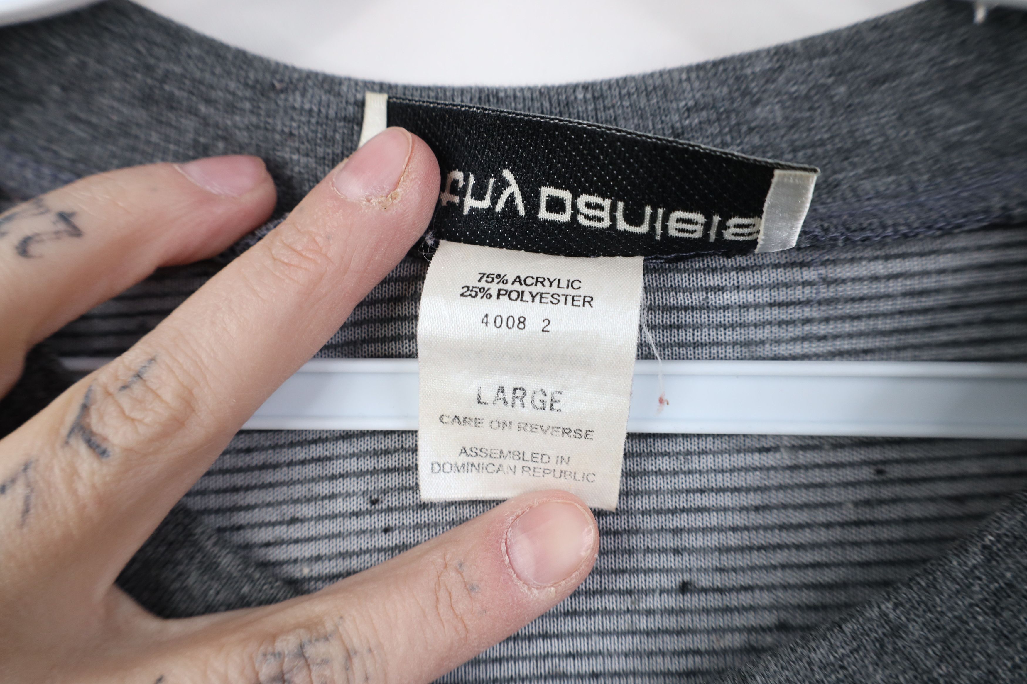 Vintage Vintage 90s Streetwear Thermal Knit Clasp Henley Sweater Size L / US 10 / IT 46 - 8 Thumbnail