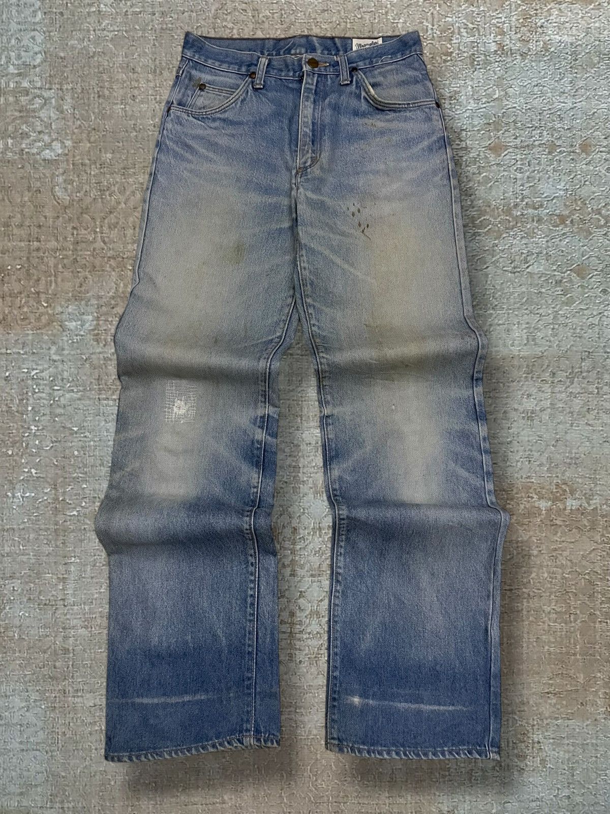 Wrangler Vintage 1990s Designer Wrangler Distressed Mudwash Denim Size US 29 - 1 Thumbnail