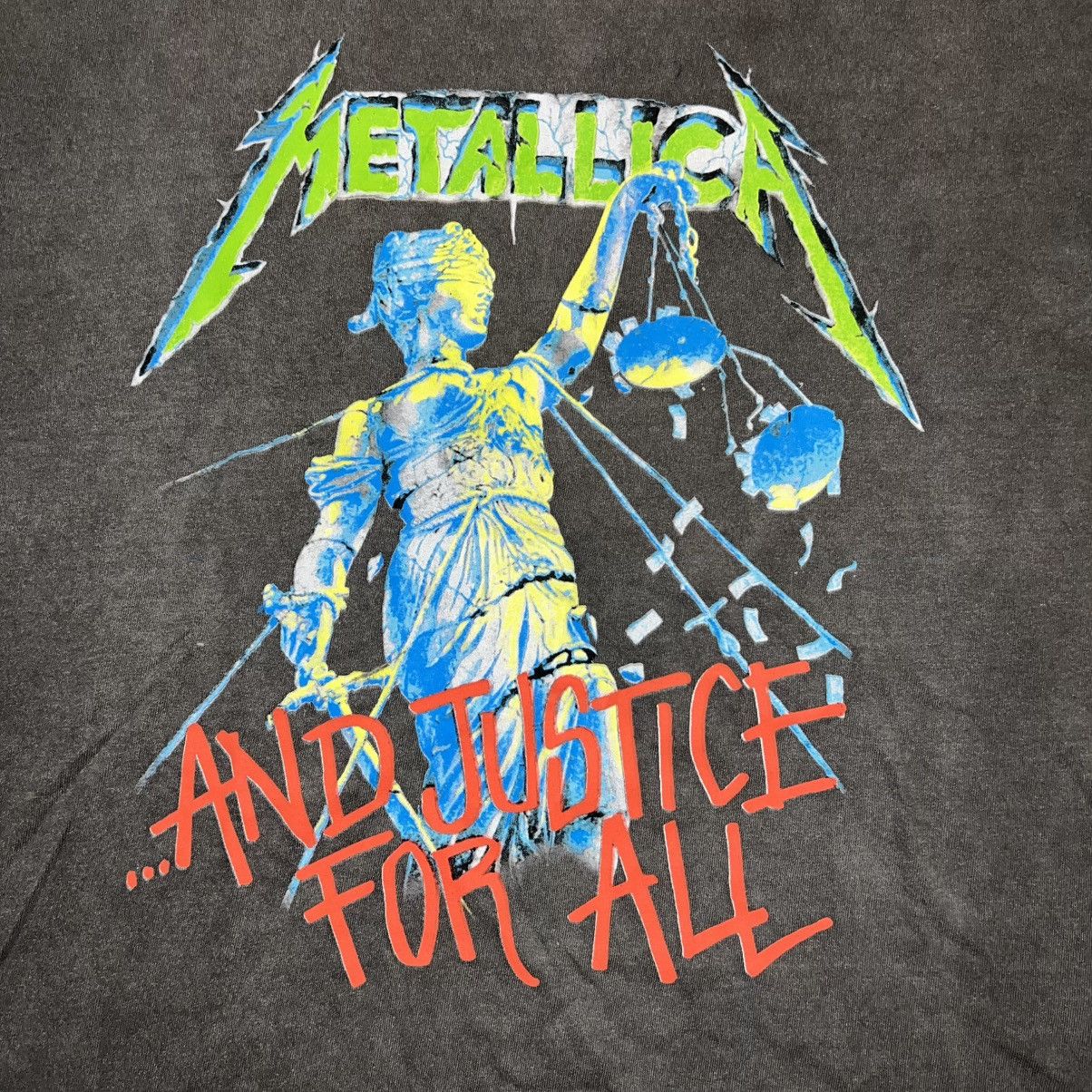 Metallica NEW METALLICA Justice For All Tee Shirt Distressed Grey Size US L / EU 52-54 / 3 - 3 Thumbnail