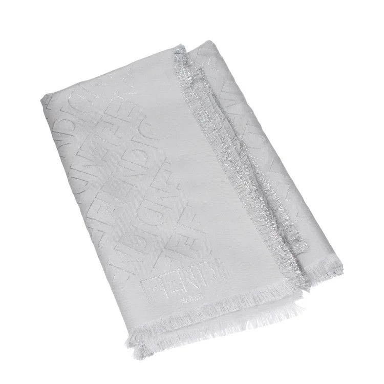 Fendi ob1o1e1124 Size: OS / Virgin Wool Scarve in Grey Size ONE SIZE - 2 Thumbnail