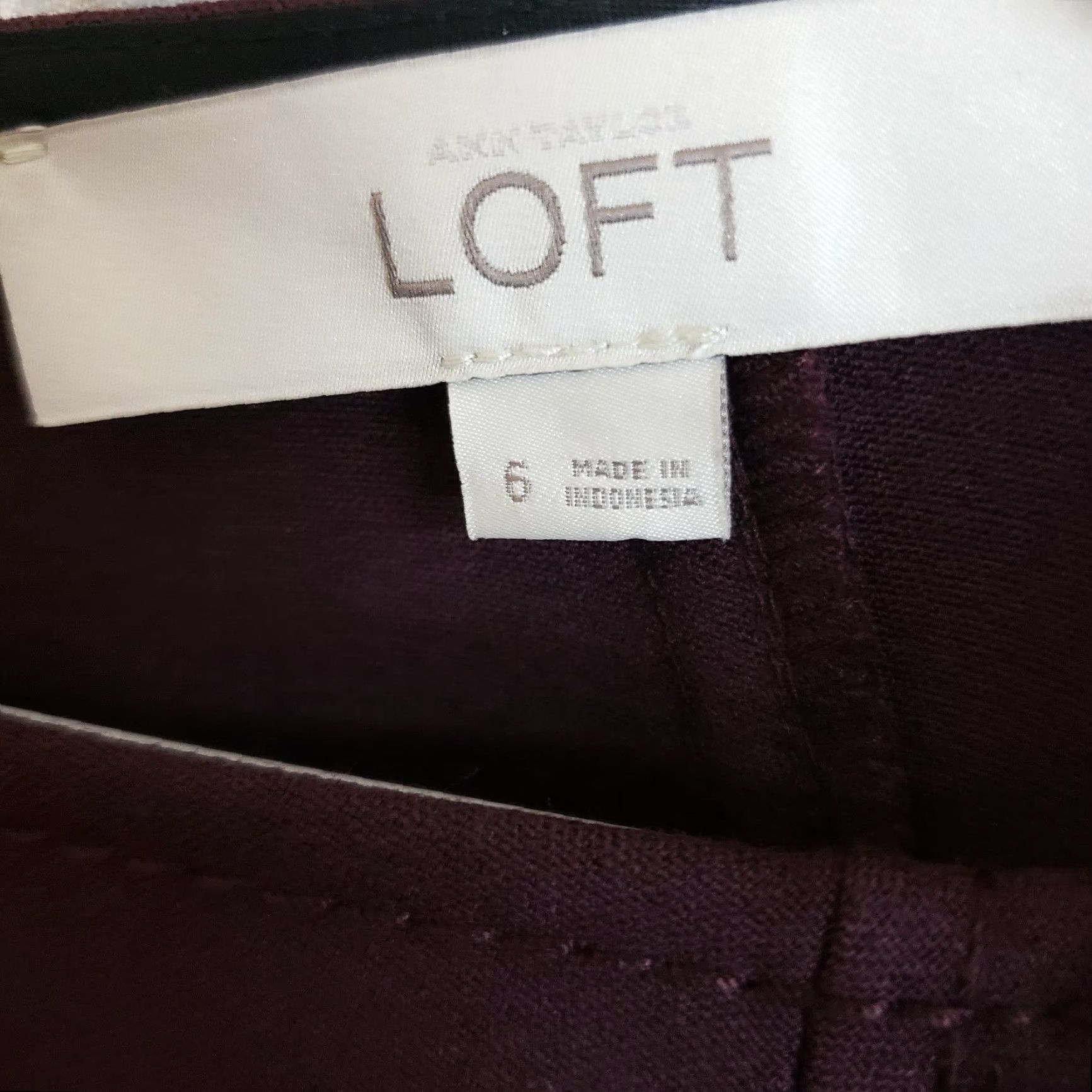 Loft Ann Taylor LOFT Dress Womens Sz 6 Black Burgundy Sleeveless Ponte Knit Size M / US 6-8 / IT 42-44 - 6 Thumbnail