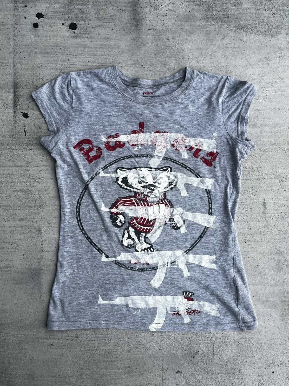 Other Y2K Soffe Badgers Tee – Distressed/Worn Graphic (Size S) Size S / US 4 / IT 40 - 1 Thumbnail