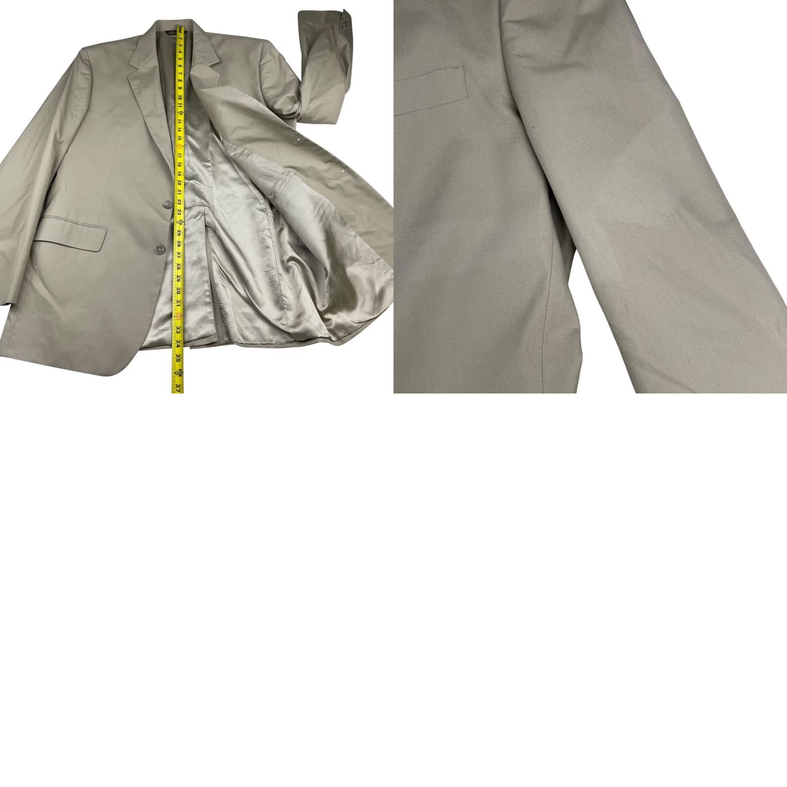 Brooks Brothers Brooks Brothers Men's Blazer Jacket Khaki/Tan Cotton/Polyester 2-Button Front 46-XL Size 46R - 9 Thumbnail