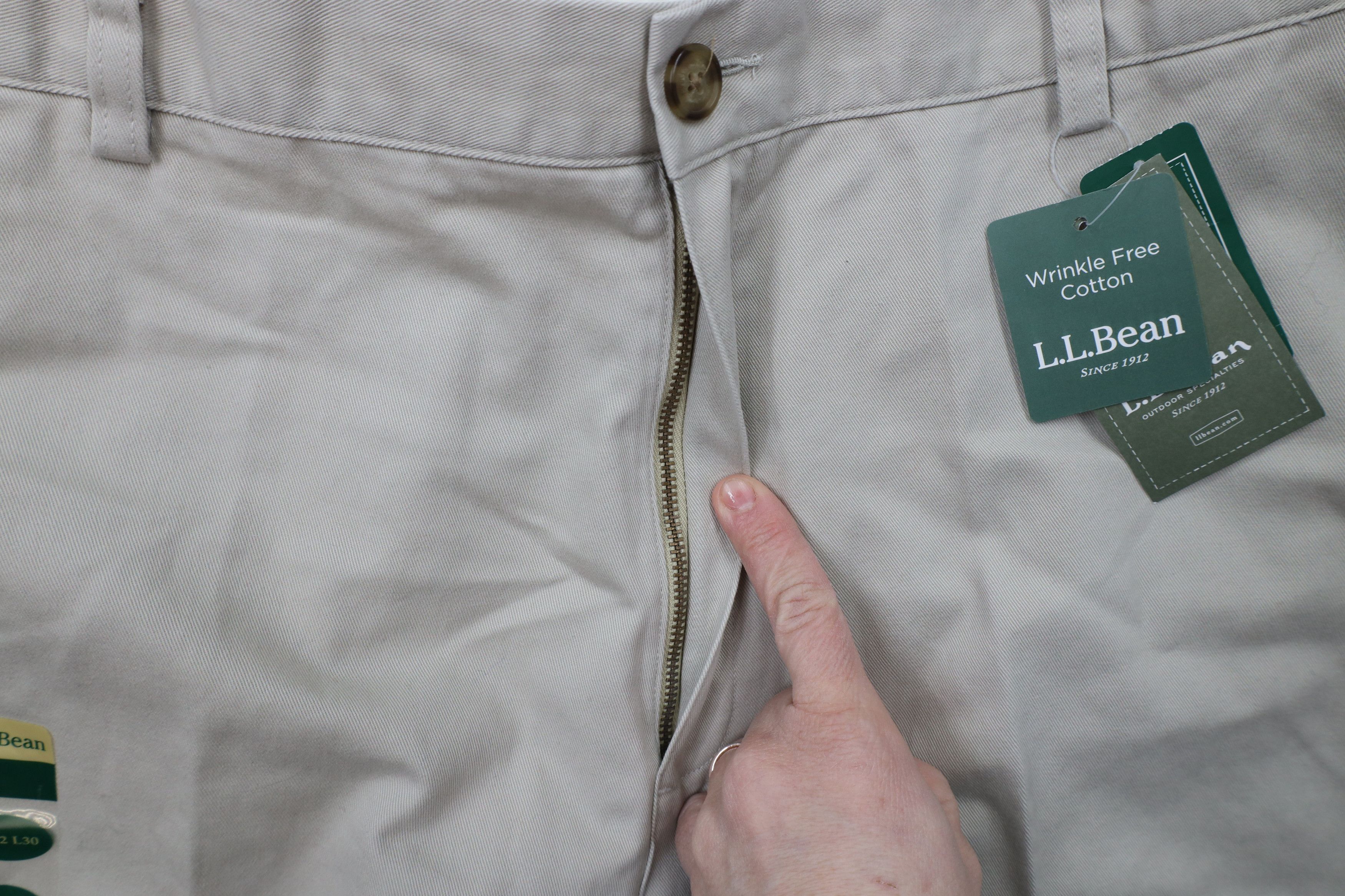 L.L. Bean × Vintage Deadstock Vintage LL Bean Chino Pants Trousers Stone Cotton Size US 42 / EU 58 - 7 Thumbnail