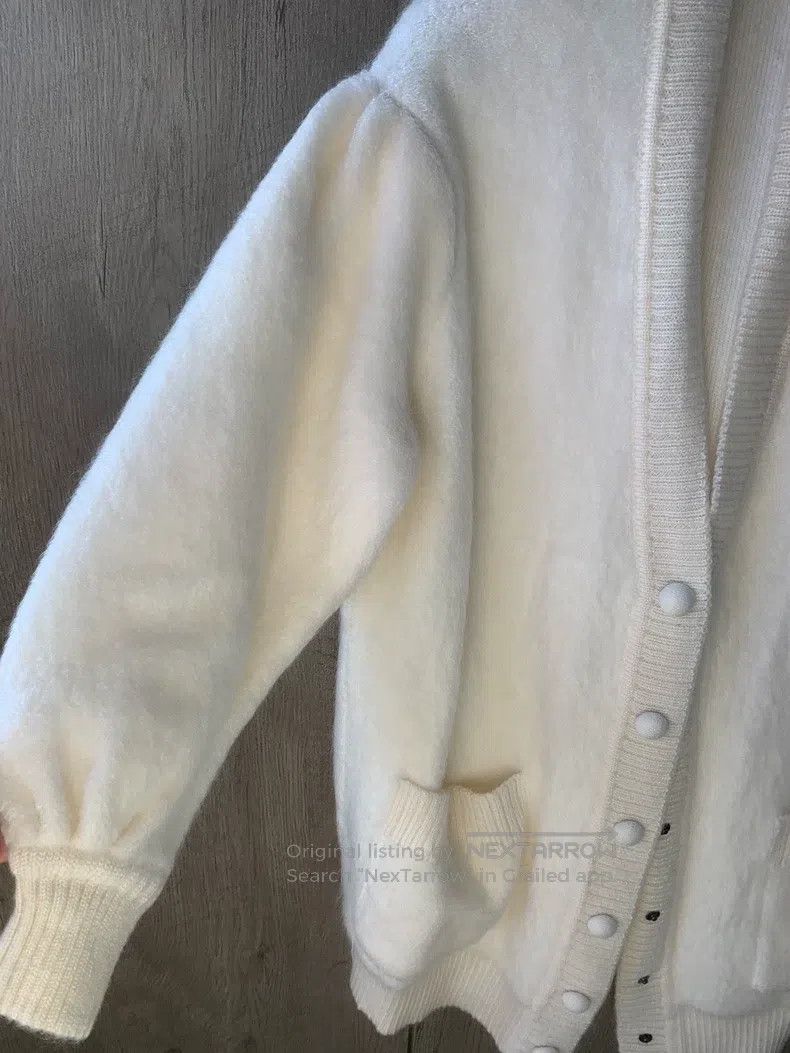 Fendi Fendi White knitted fleece coat Size XXS / US 00 / IT 34 - 3 Thumbnail