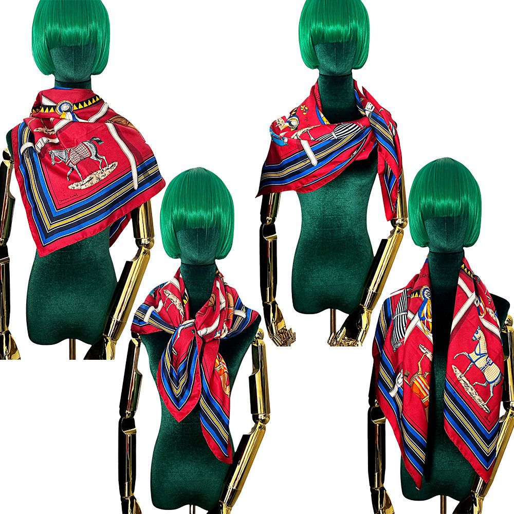 Hermes Hermès Scarf Couvertures Tenues Jour Horse Equestrian Silk Size ONE SIZE - 13 Thumbnail
