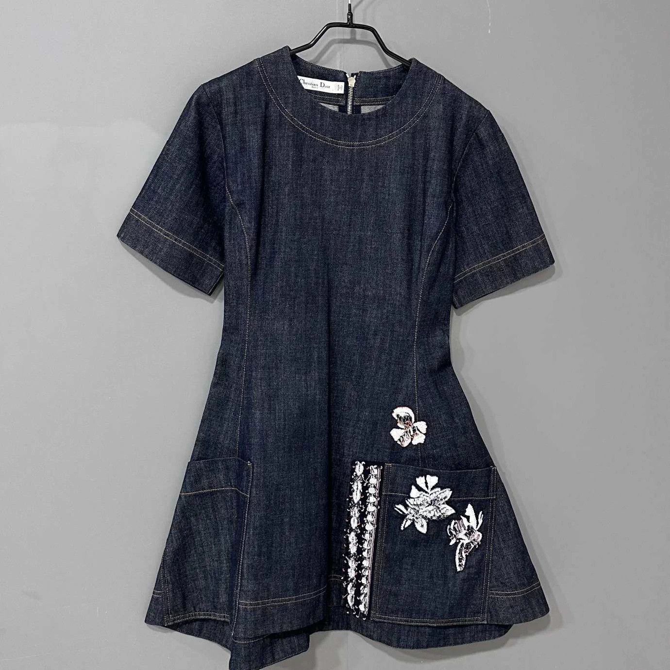 Dior Dior Haute Couture beaded denim dress 36 | Grailed