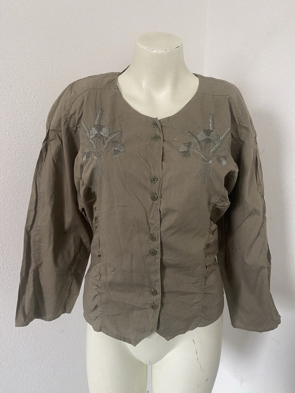 Vintage Vintage 80s Blouse Beige Size S T25 Size S / US 4 / IT 40 - 1 Thumbnail