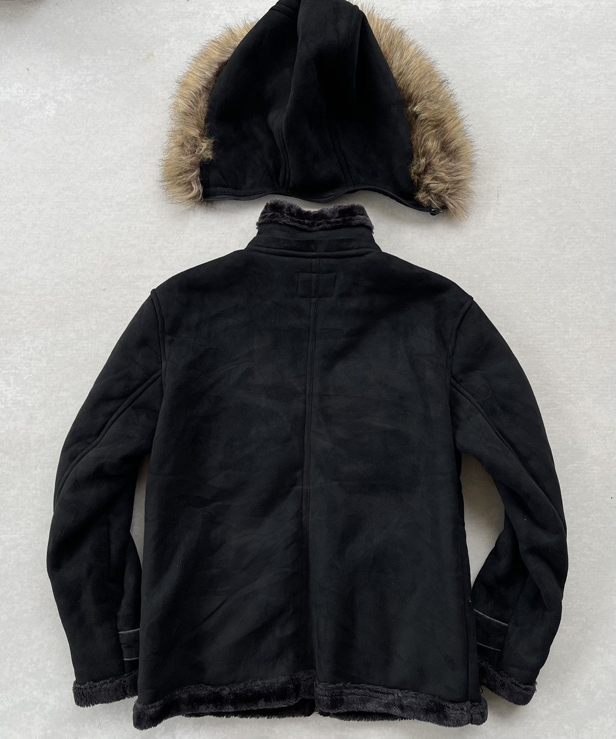 If Six Was Nine × Japanese Brand × Yasuyuki Ishii 🔥RARE🔥 THRUXTON MEN'S MOLESKIN FAUX FUR HOOD RAIDER JACKET Size US M / EU 48-50 / 2 - 5 Thumbnail