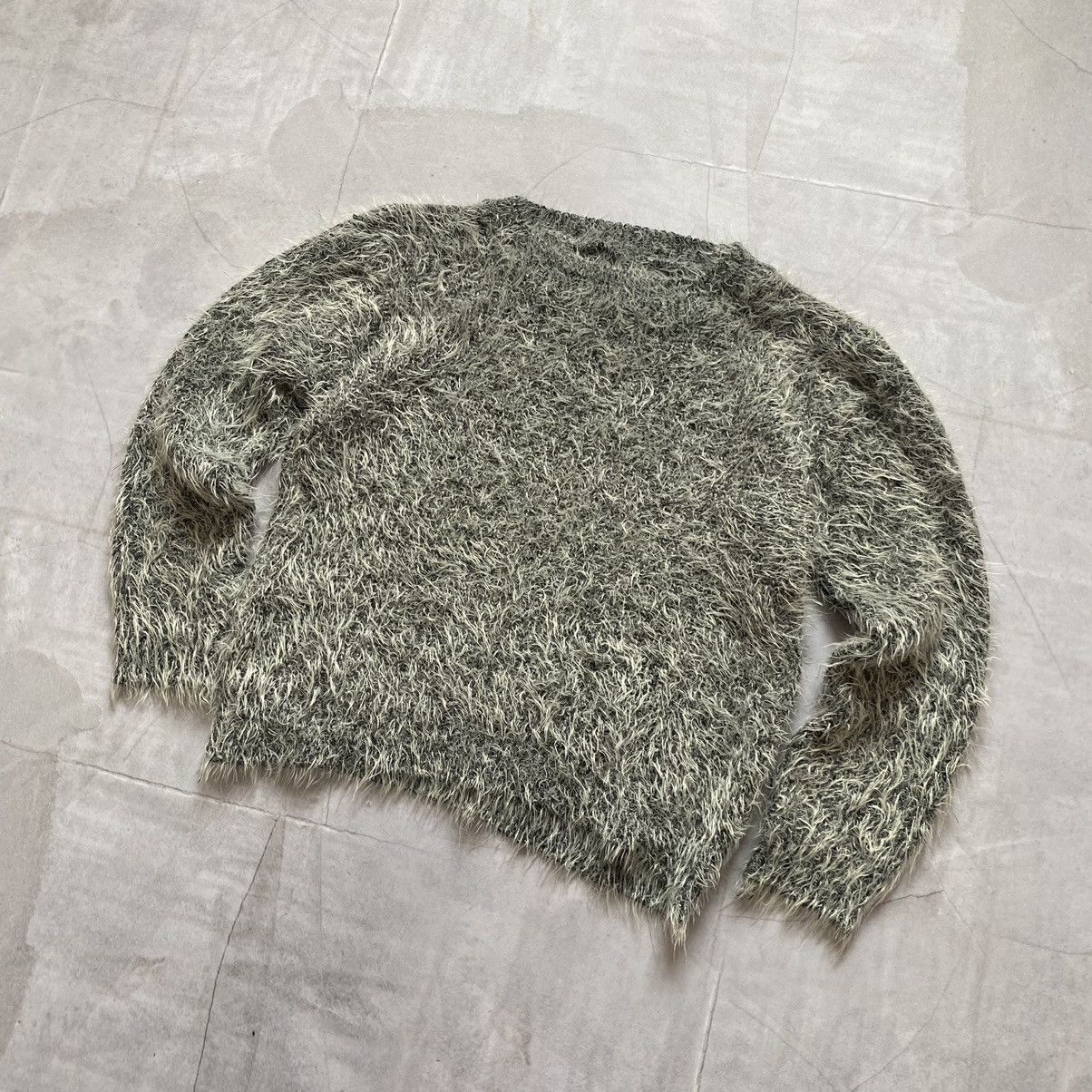 Pre-owned If Six Was Nine X Seditionaries Vintage Marni Style Mohair Fur Knit Sweater Y2k Avantgarde In Black/white