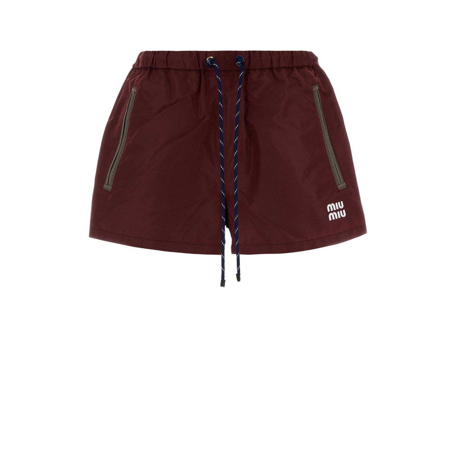 Miu Miu MIU MIU Red Polyester Tech Fabric Shorts New & Authentic (Wo Size 28" / US 6 / IT 42 - 1 Thumbnail