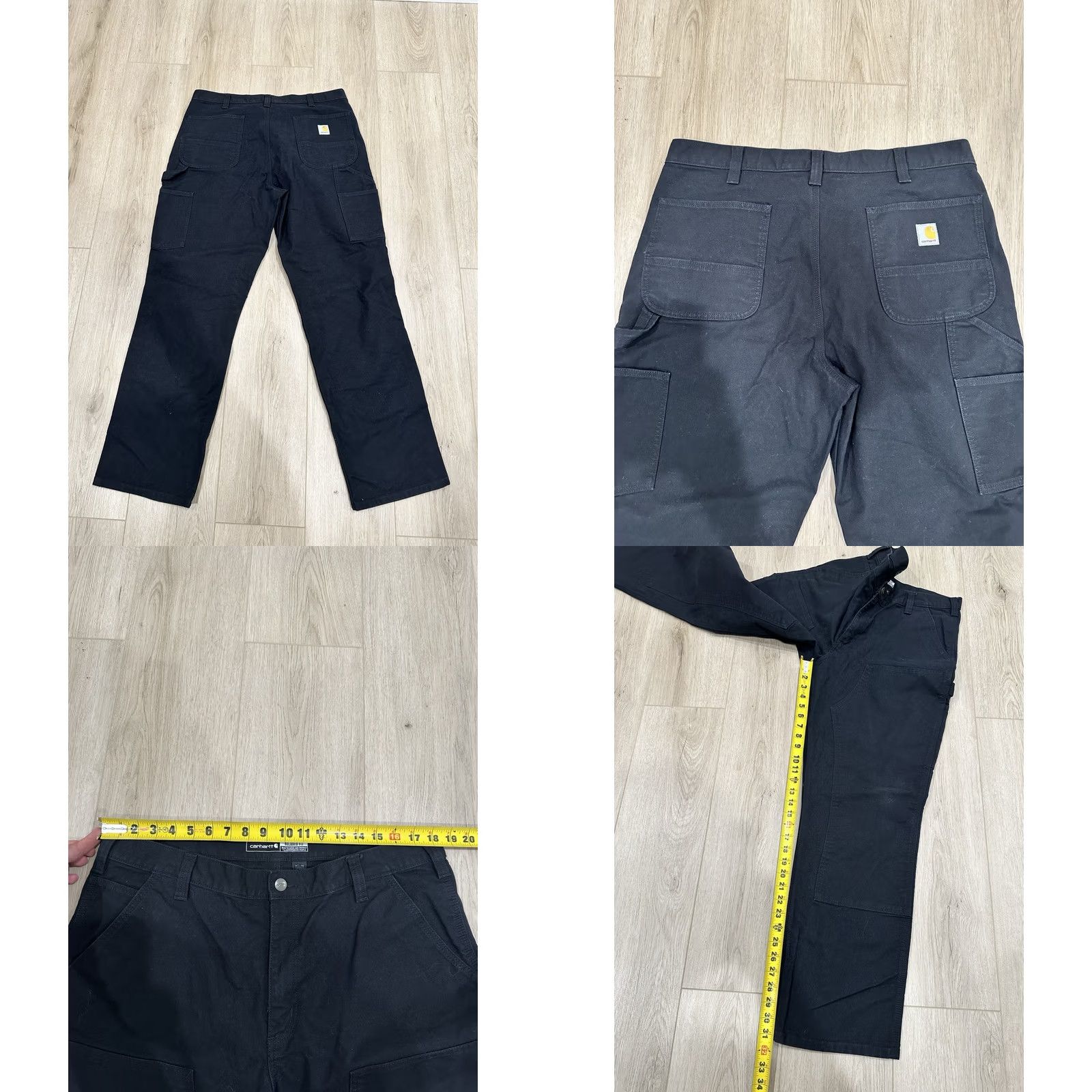 Carhartt VINTAGE Carhartt Pants Carpenter Workwear 37x31 Relaxed Fit Black 5-Pocket Design Mens Pants Size US 37 - 8 Thumbnail