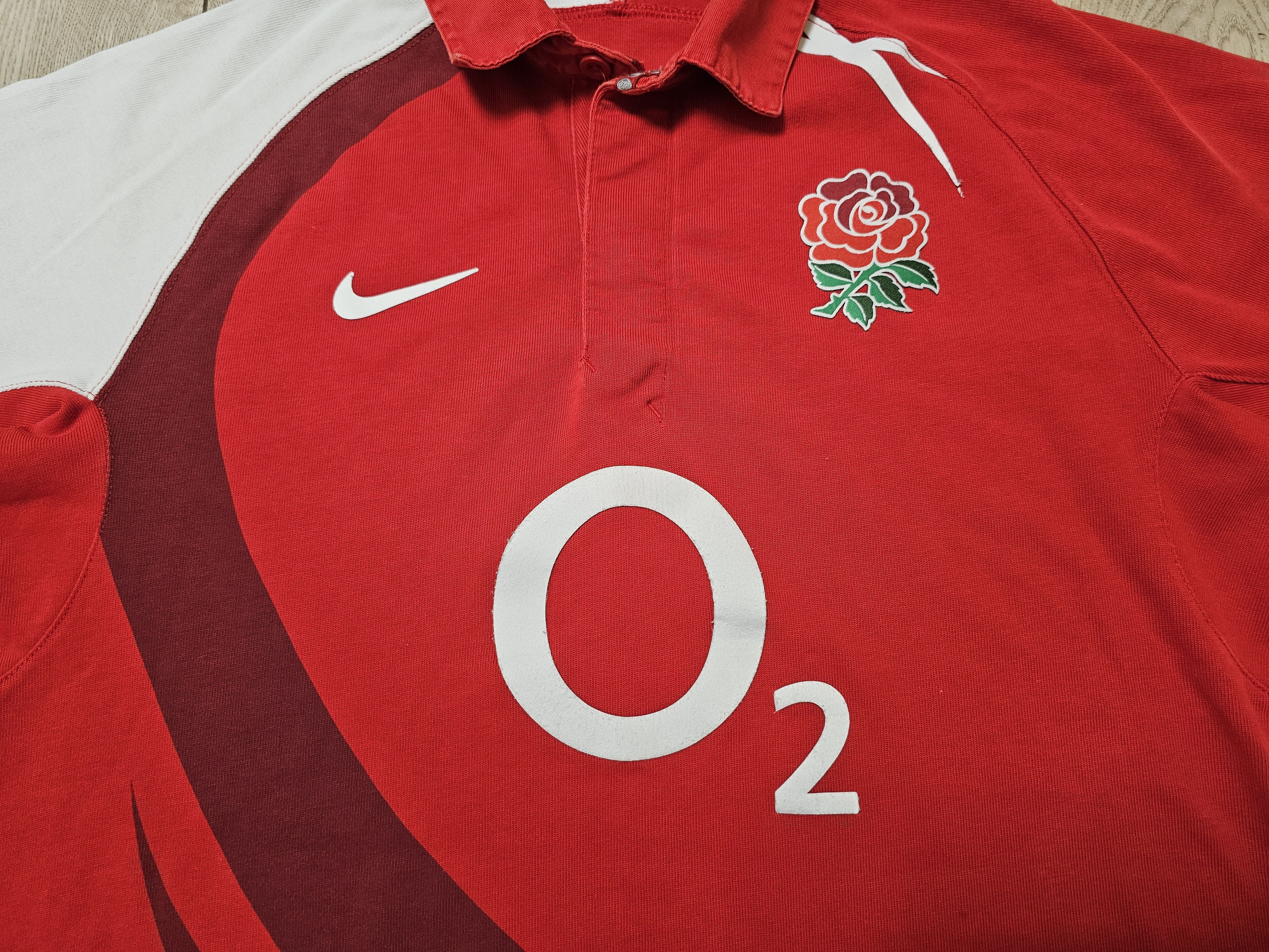 Nike × Vintage ENGLAND RUGBY JERSEY 2007 AWAY RED SHIRT RUGBY JERSEY Size US XL / EU 56 / 4 - 3 Thumbnail