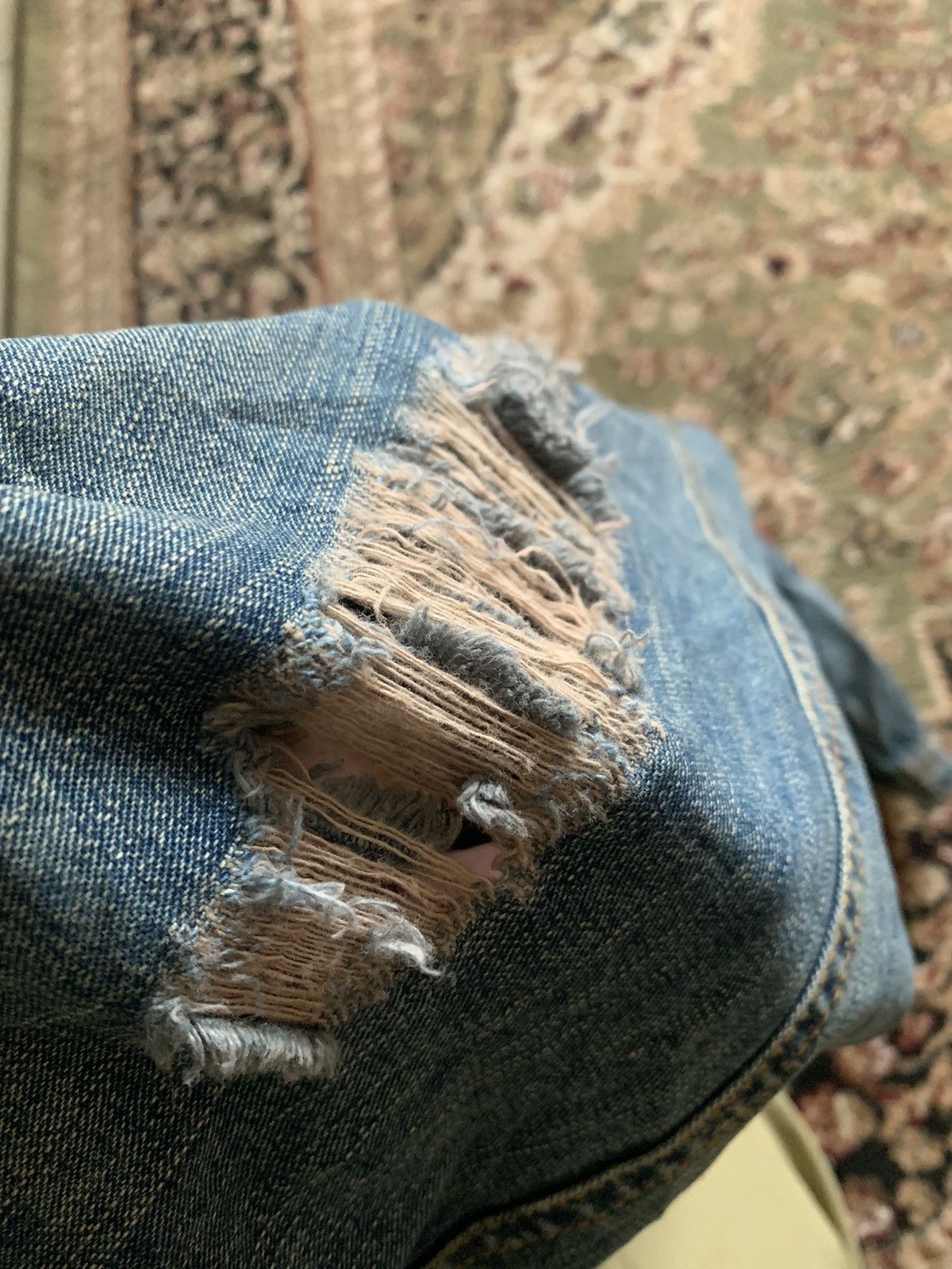 Japanese Brand DISTRESSED JEANS INSPIRED KAPITAL Size US 33 - 11 Thumbnail
