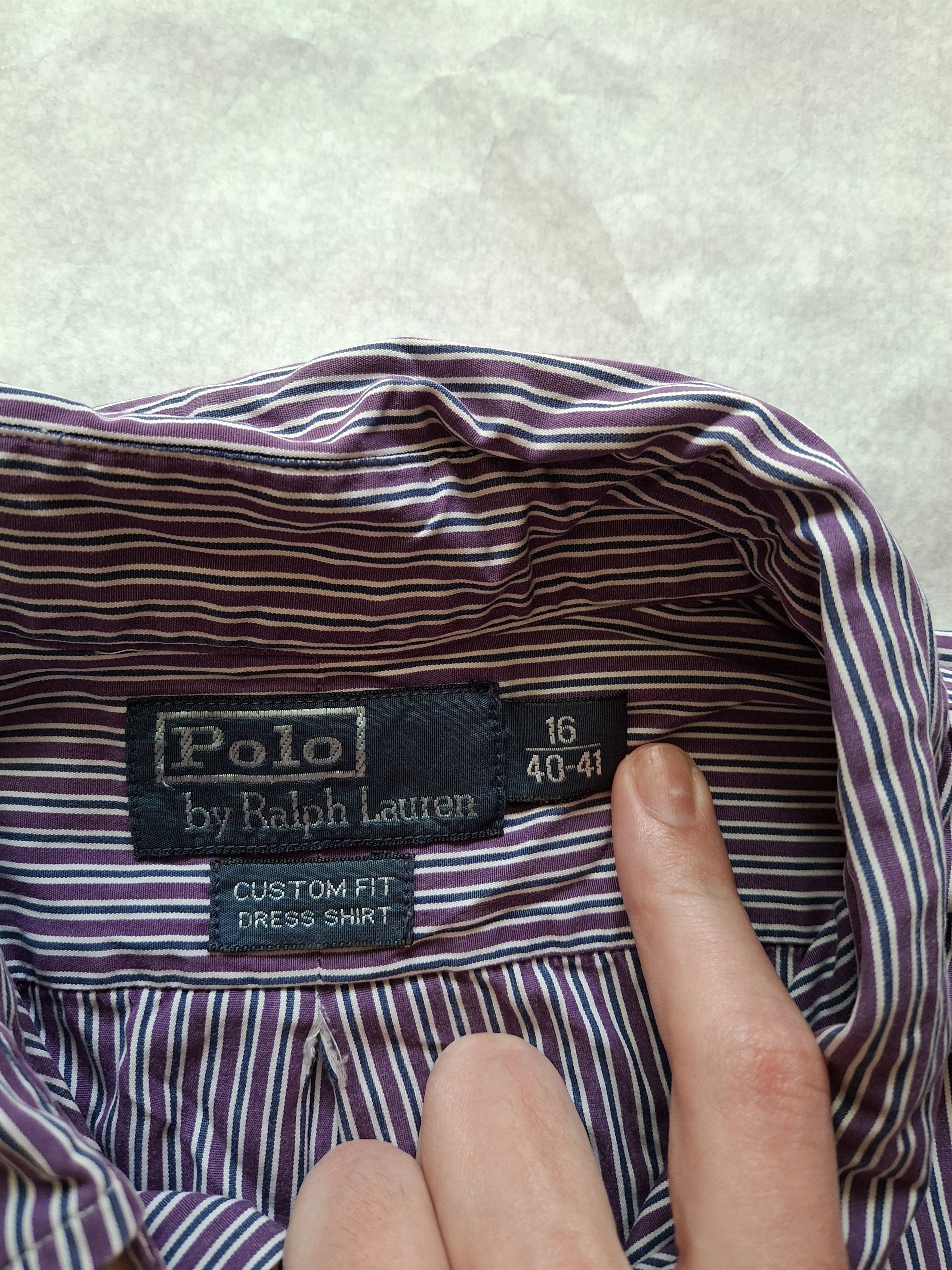 Polo Ralph Lauren × Vintage Vintage Polo Ralph Lauren Striped Designer Button Up Shirt Size US L / EU 52-54 / 3 - 3 Thumbnail