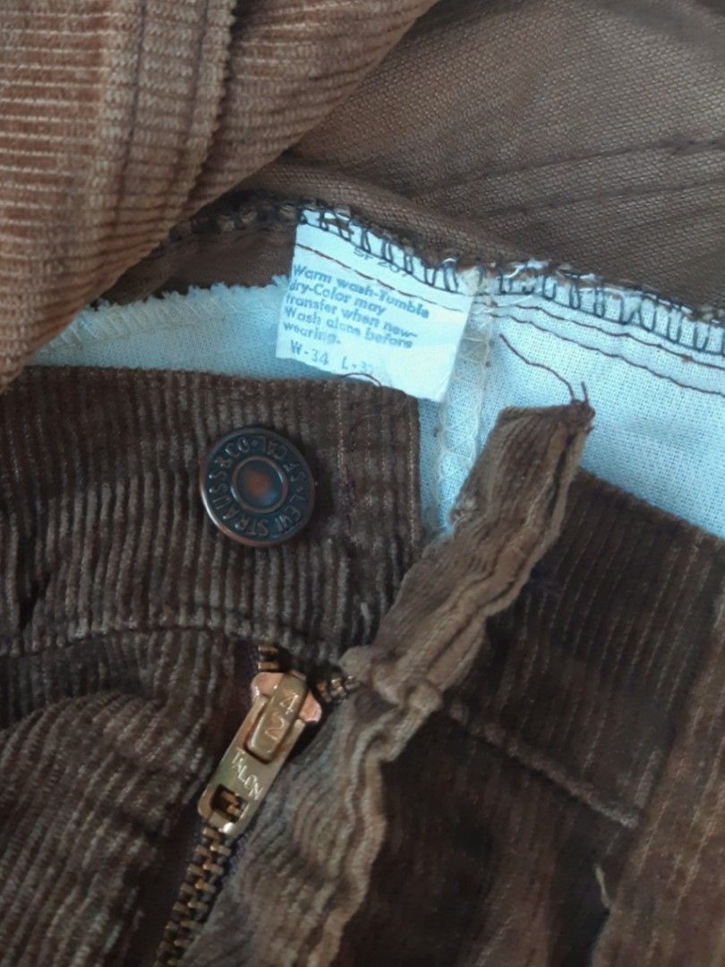 Levi's Levis corduroy vintage zip talon Size US 30 / EU 46 - 2 Thumbnail