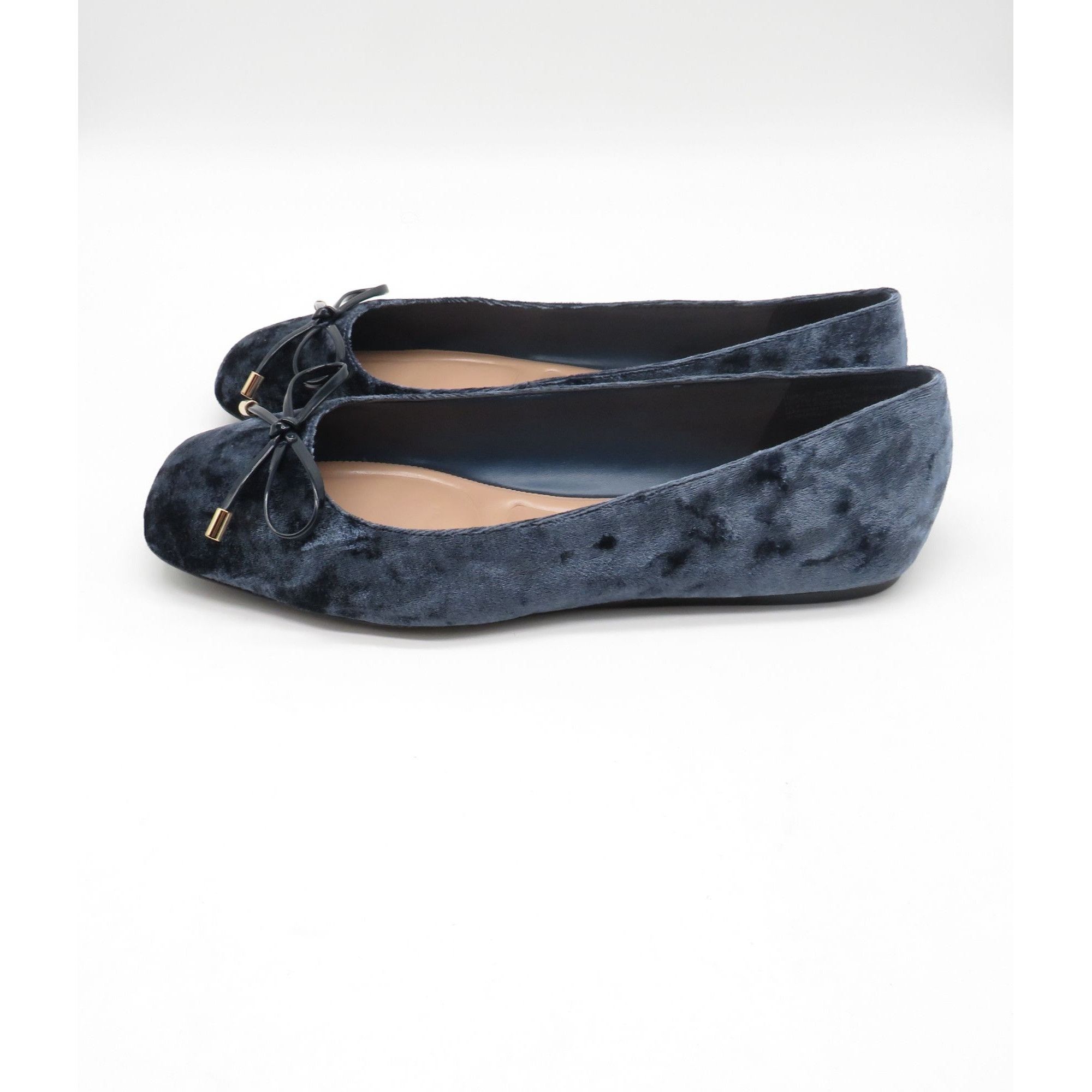 Other BCBGGeneration Navy Blue Velvet Ballet Flats Bow Accent Size Size US 10 / IT 40 - 5 Thumbnail