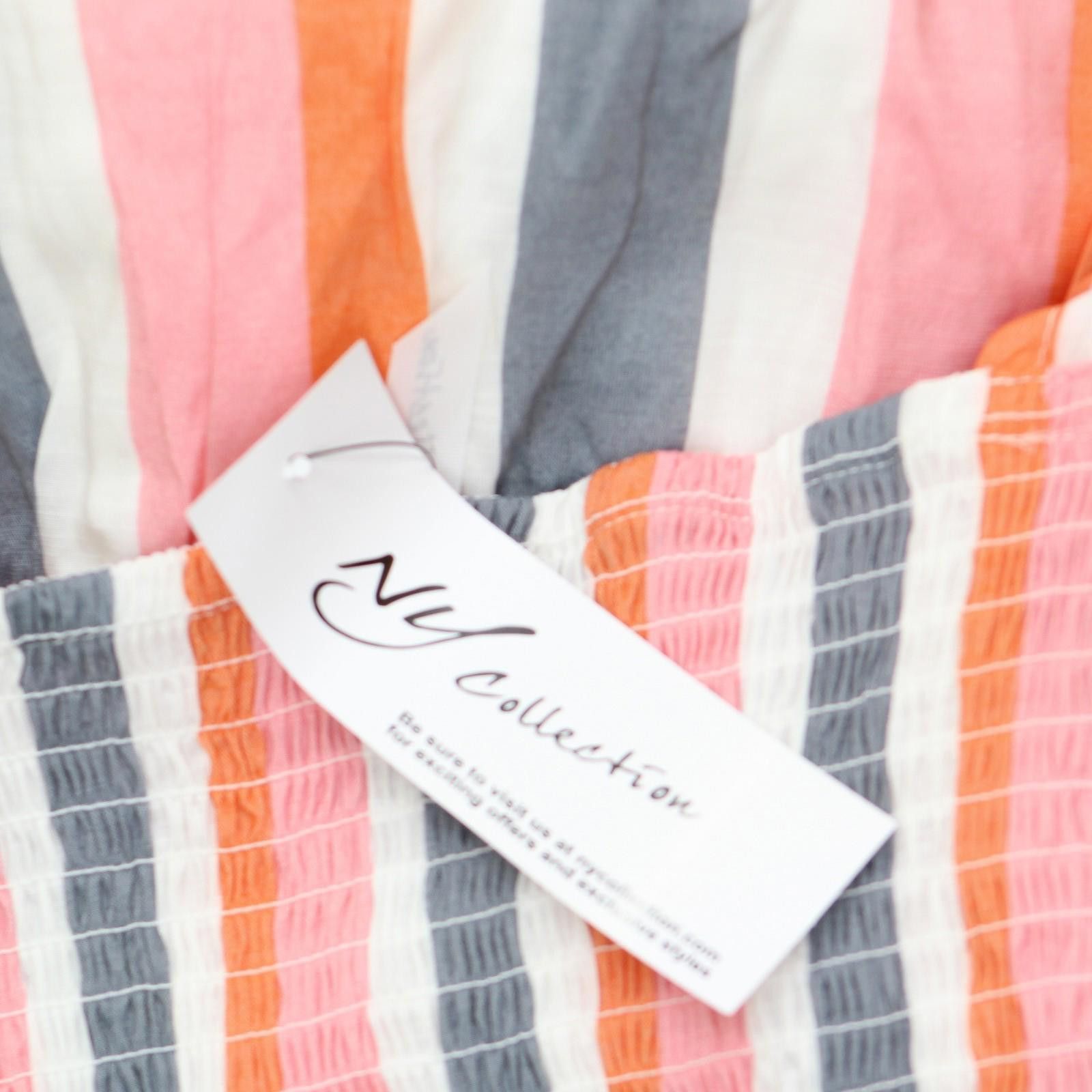 Other Nwt Ny Collection With Bodice Peach Pink Stripe Multi Pxl Size XL / US 12-14 / IT 48-50 - 3 Thumbnail