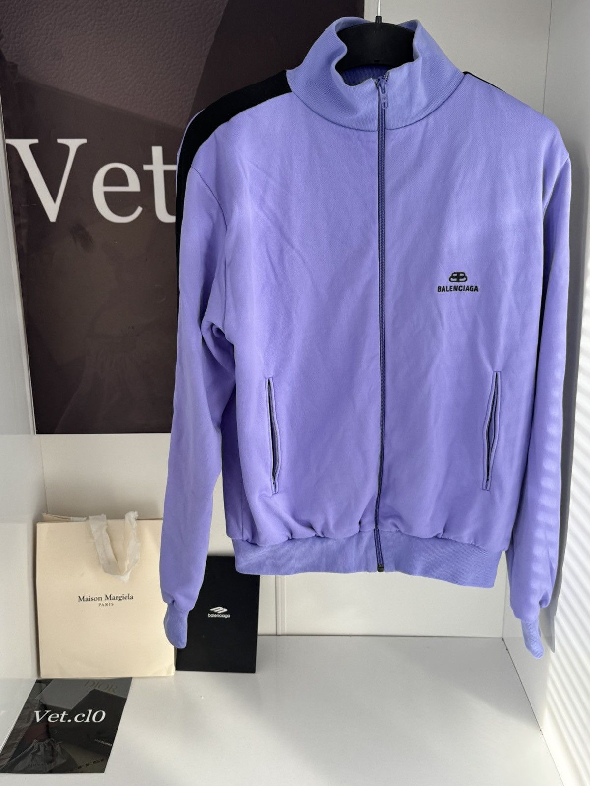 Balenciaga ⛔️Balenciaga purple track zip hoodie 38 Size S / US 4 / IT 40 - 1 Thumbnail