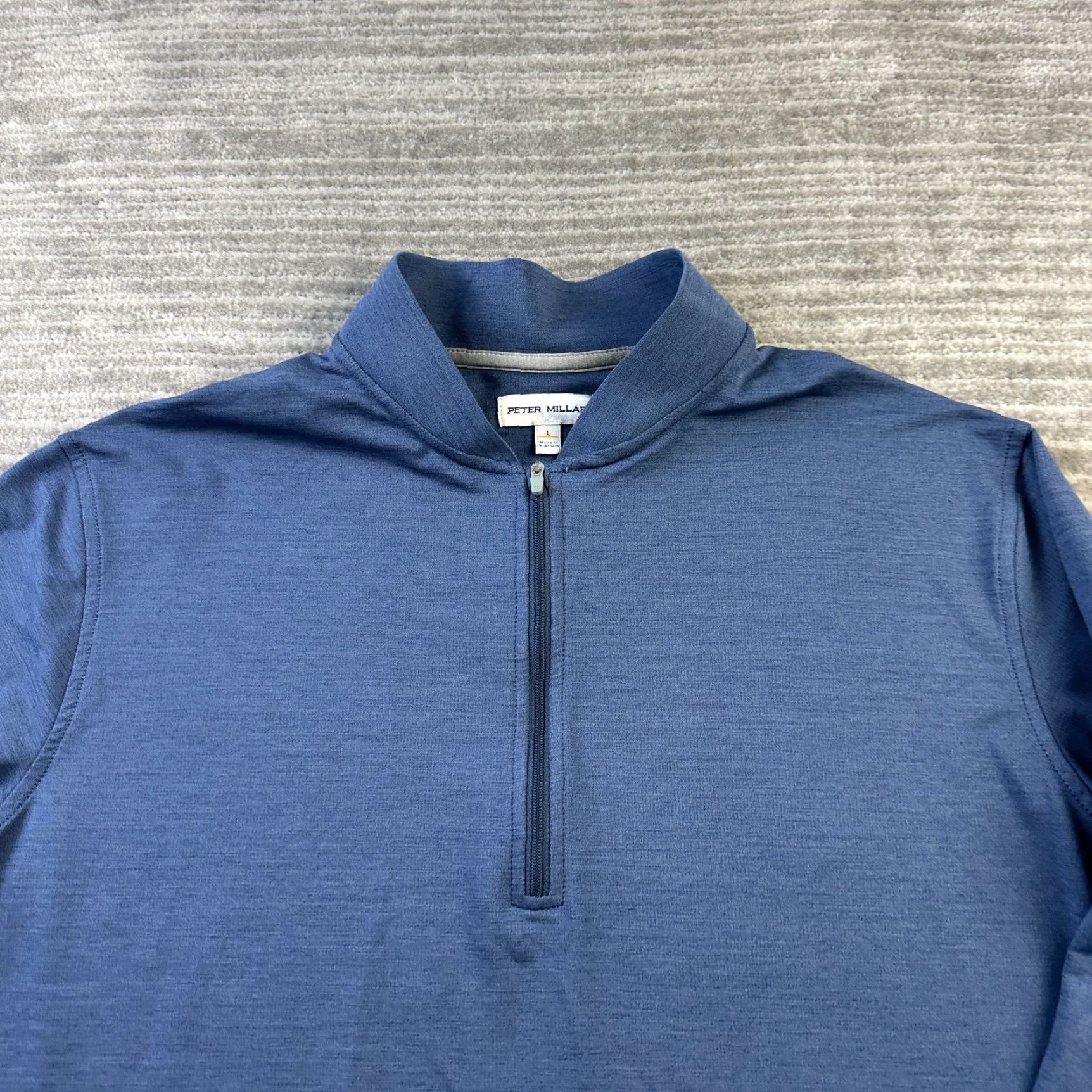 Peter Millar Peter Millar Sweater Mens Large Quarter Zip Crown Performance Baseball Collar Blue Size US L / EU 52-54 / 3 - 3 Thumbnail