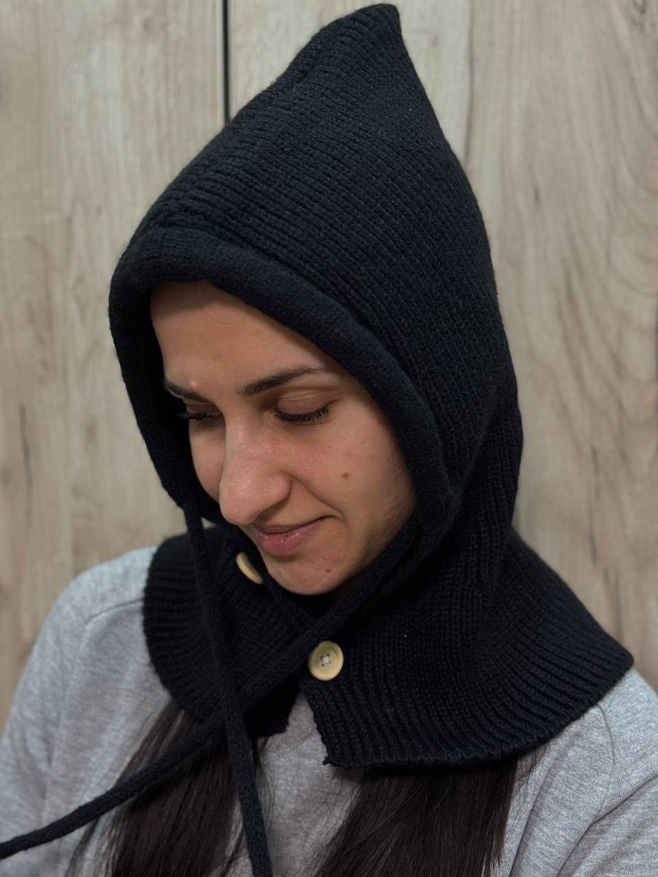 Le Grande Bleu (L.G.B.) VTG Women’s Knit Hood Grunge Avantgarde 00s USA Size ONE SIZE - 9 Thumbnail