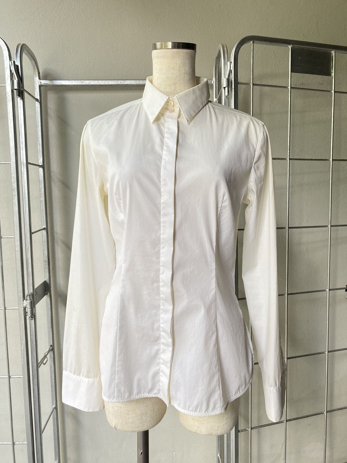 Max Mara Maxmara off white shirt Size XXS / US 00 / IT 34 - 7 Thumbnail