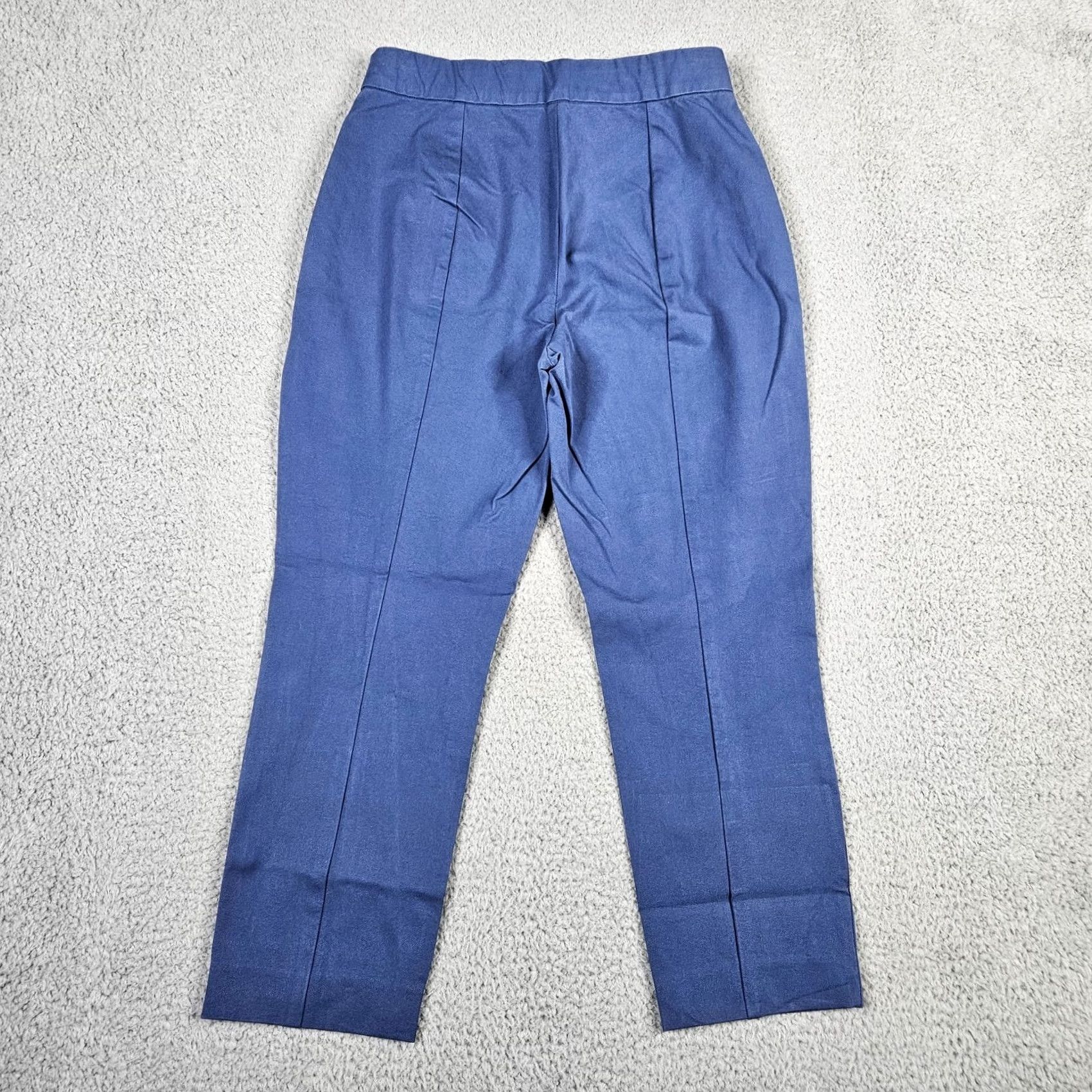 Everlane Everlane Women's Pants Side Zipper Ankle Blue 6 Slim Regular Fit Cotton Elastane Size 28" / US 6 / IT 42 - 3 Thumbnail