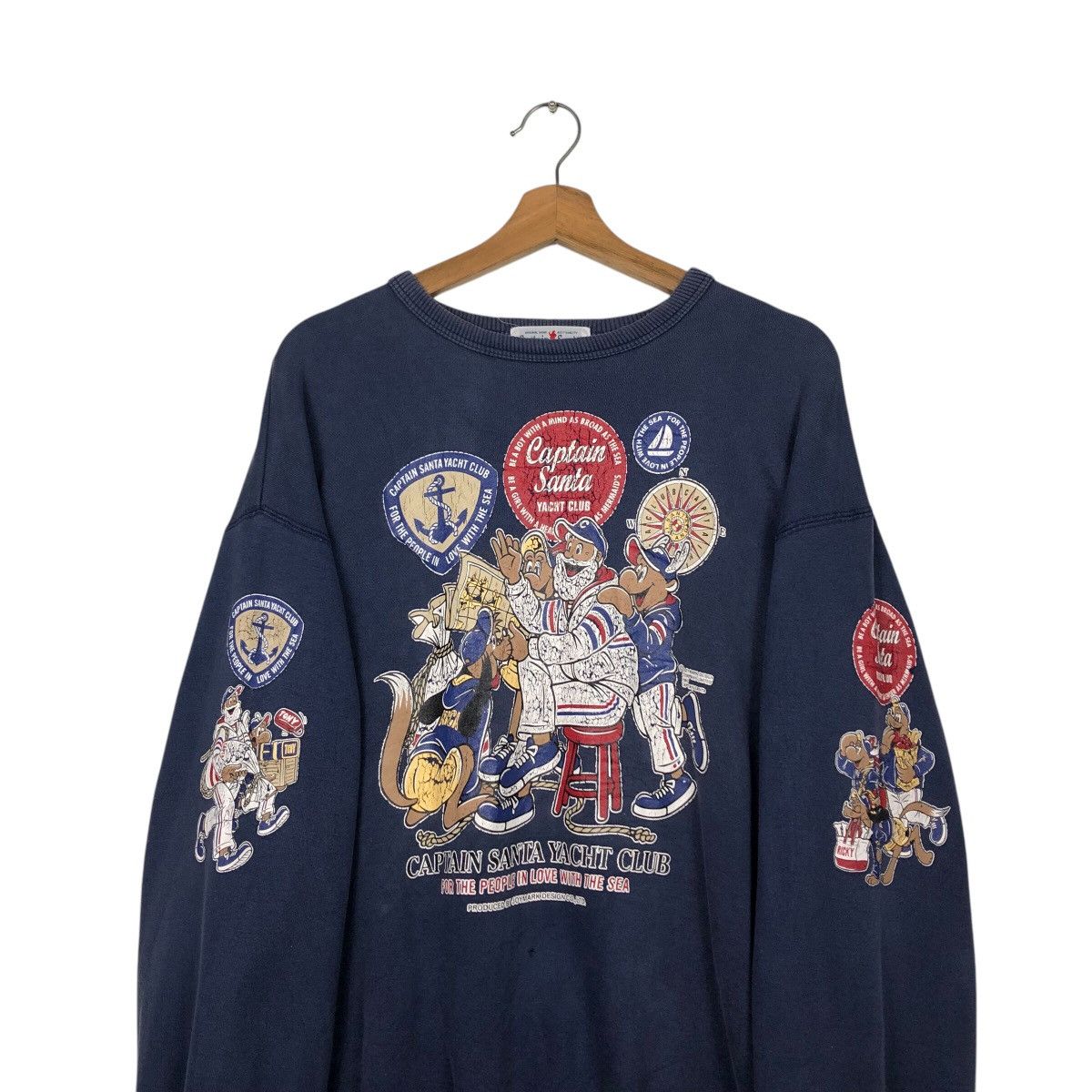 Cartoon Network × Japanese Brand × Vintage 📌Vintage Sweatshirt Captain Santa Big Logo Overprint Size US L / EU 52-54 / 3 - 13 Thumbnail