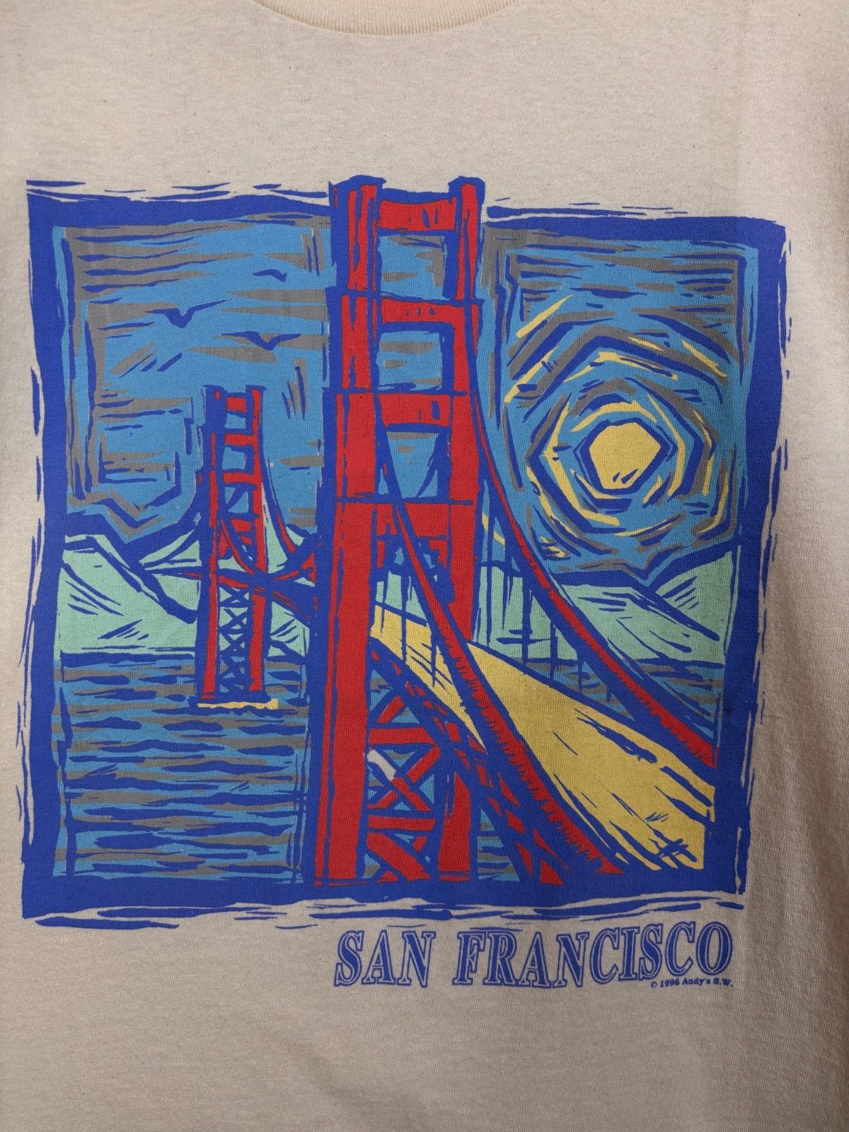 Vintage Vintage San Francisco 1996 Andy's S. W. Single Stitch Tee Size US M / EU 48-50 / 2 - 8 Thumbnail
