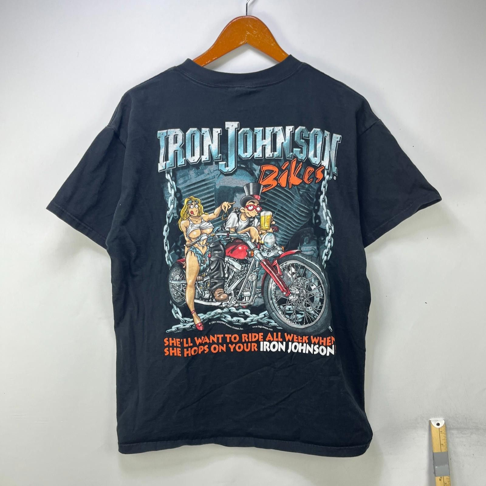 Vintage Vintage Iron Big Johnson Bikes 90s T-Shirt XL Boobs Size US XL / EU 56 / 4 - 1 Thumbnail