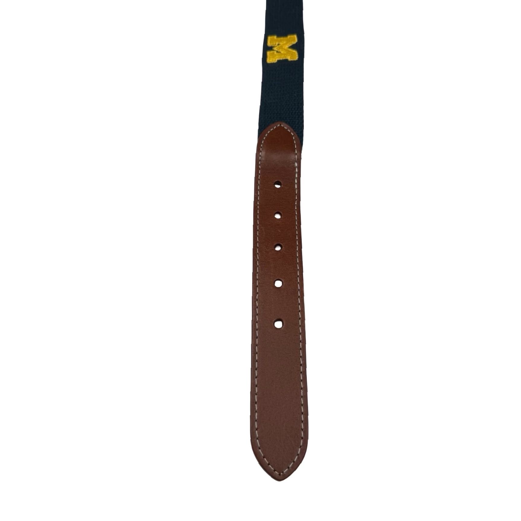 Vintage University of Michigan Mens Belt Blue 38 Logo Embroidered Woven Fabric Braided/Vintage: No Size 38 - 7 Thumbnail