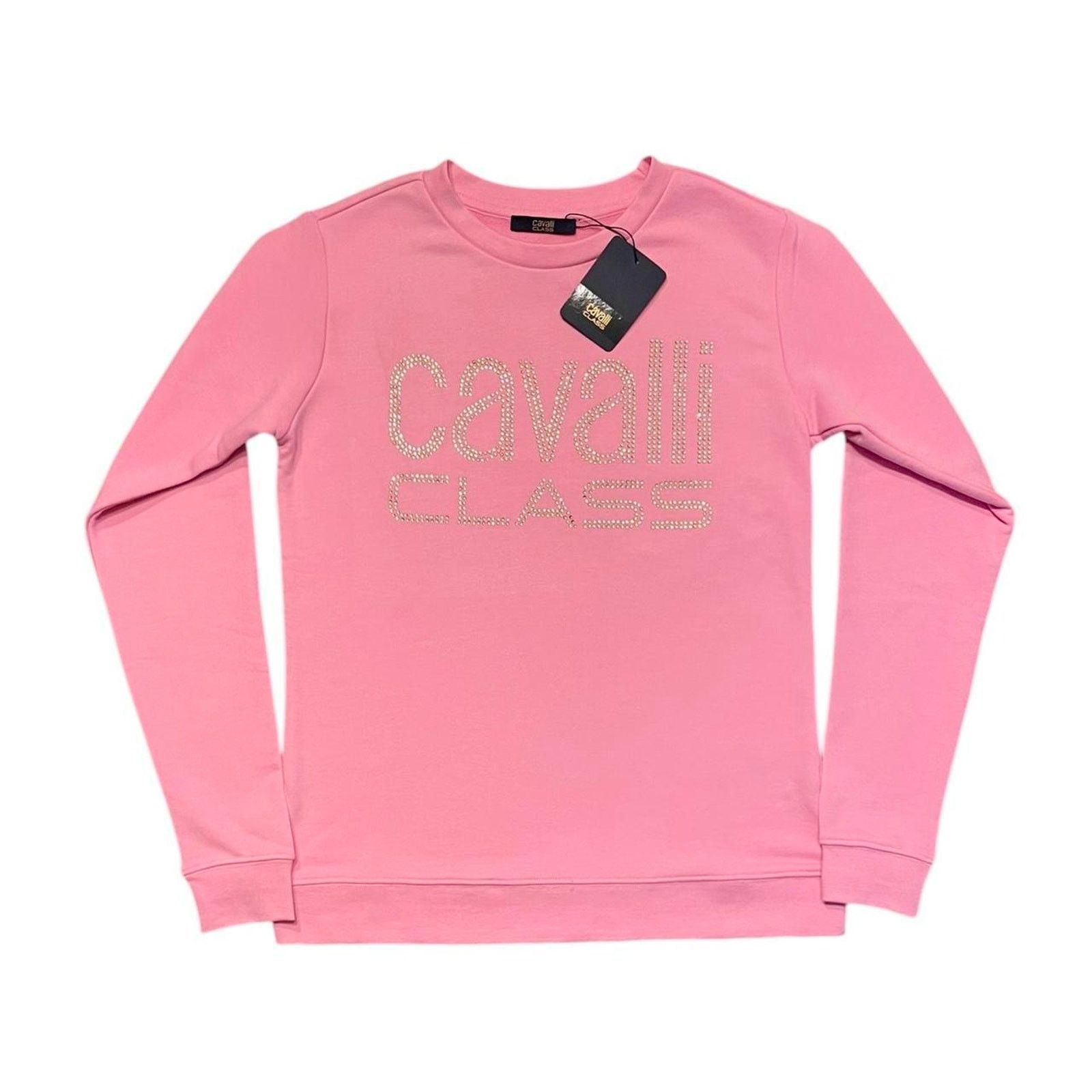 Roberto Cavalli NWT Roberto Cavalli Class pink long crewneck sweatshirt Size M / US 6-8 / IT 42-44 - 1 Thumbnail