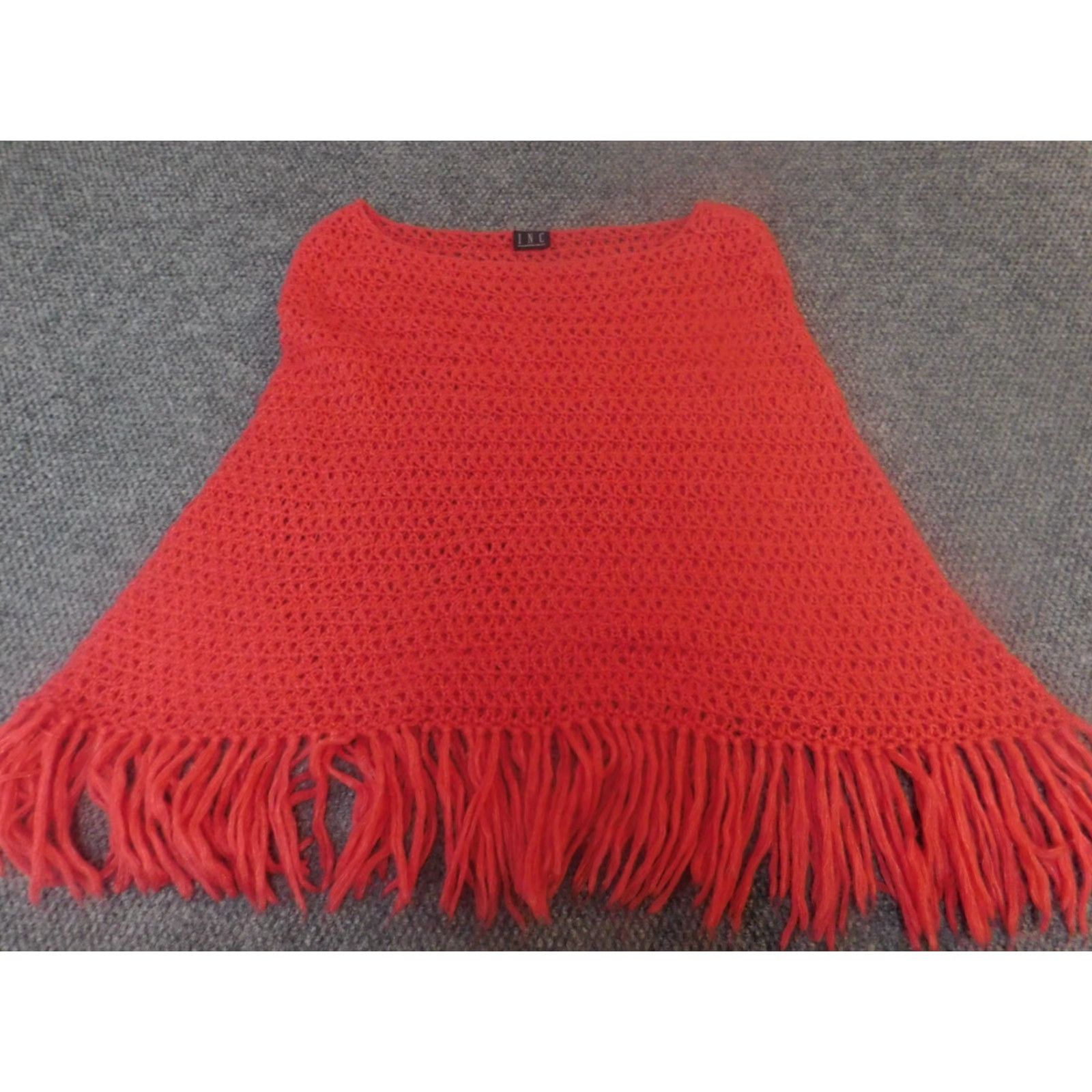 Vintage INC International Concepts Womens Skirt Knee Length A-Line Knit Red 32 Regular Wool Cotton Polyester Ruffle Zip Size 24" / US 00 / IT 34 - 2 Thumbnail