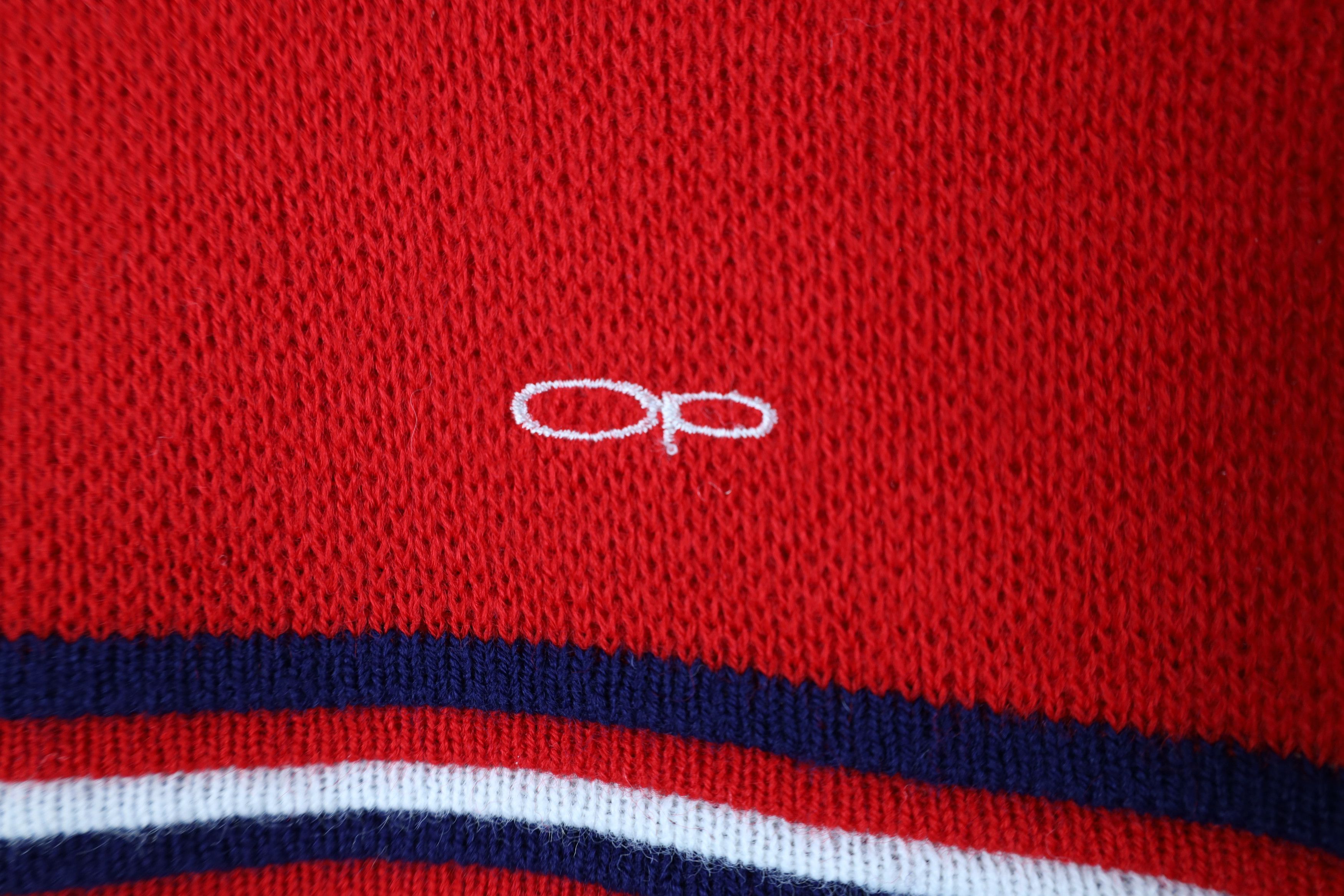 Ocean Pacific × Vintage Vintage 80s 90s Ocean Pacific Knit Surf Sweater Red USA Size M / US 6-8 / IT 42-44 - 6 Thumbnail