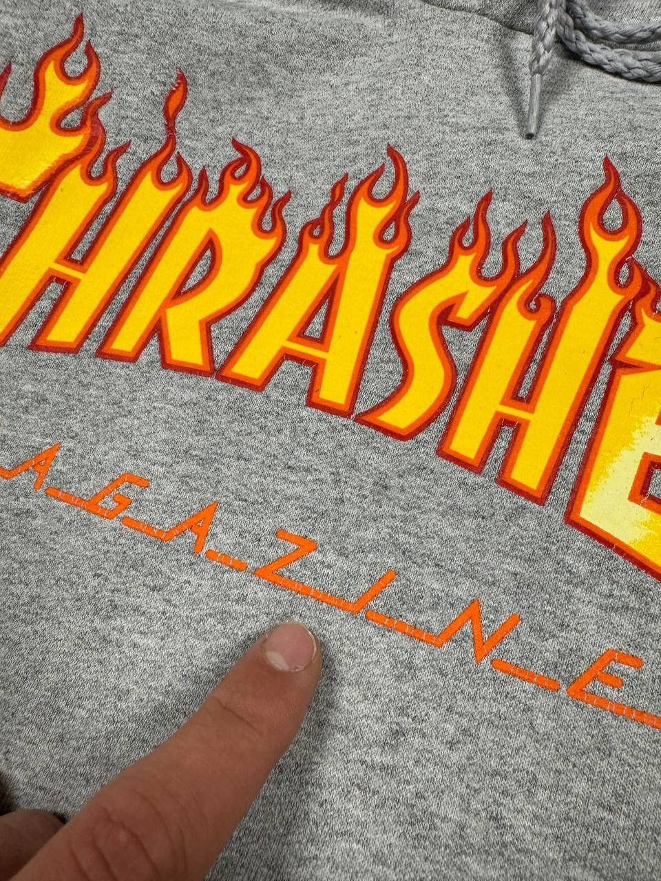 Thrasher Vintage Gray Thrasher Hoodie Big Logo Size S Size US S / EU 44-46 / 1 - 13 Thumbnail