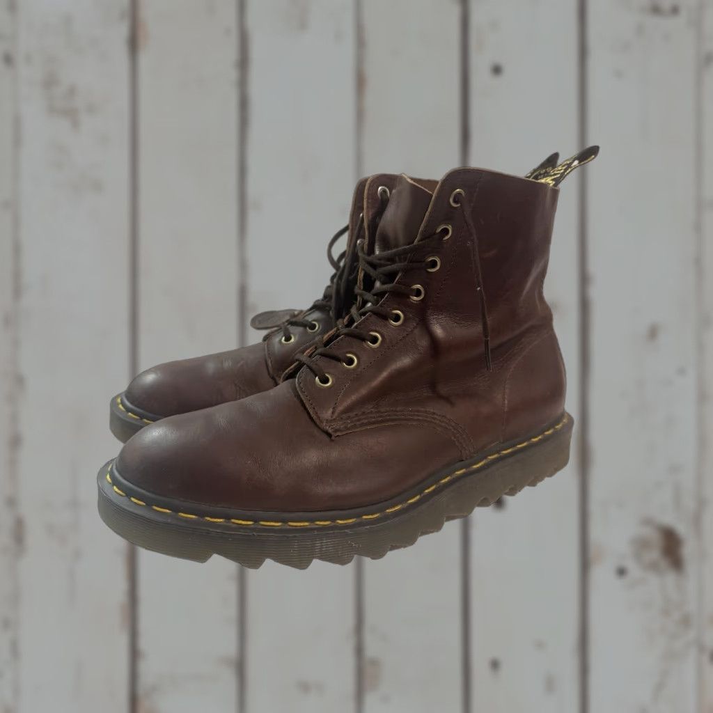 Dr. Martens VINTAGE Dr. Martens 1460 Made England Horween Leather Boots Brown Discontinued Size 13 Mens Leather Boots Size US 13 / EU 46 - 1 Thumbnail