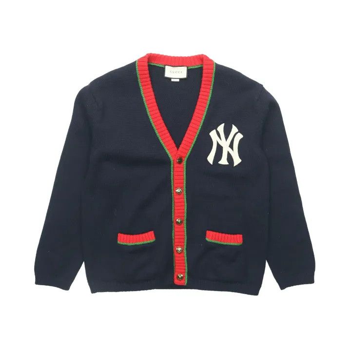 Gucci Gucci MLB Patch V-Neck Knit Cardigan Size US M / EU 48-50 / 2 - 1 Thumbnail