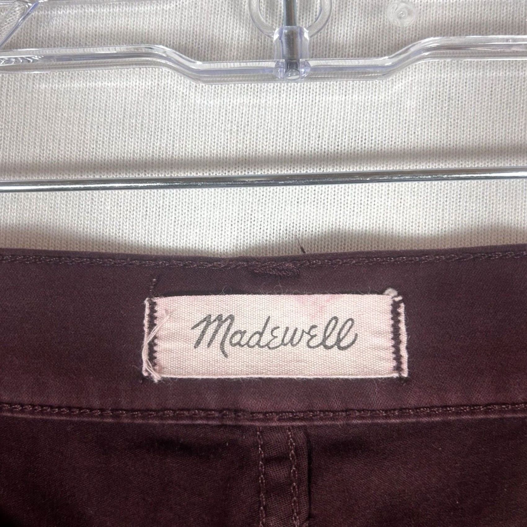 Madewell Madewell 9" High Riser Skinny Jeans Womens 29 Maroon Denim Regular Rise Skinny Jeans (Madewell High Riser Skinny) Womens 29 Maroon Red Jeans Size 29" - 3 Thumbnail