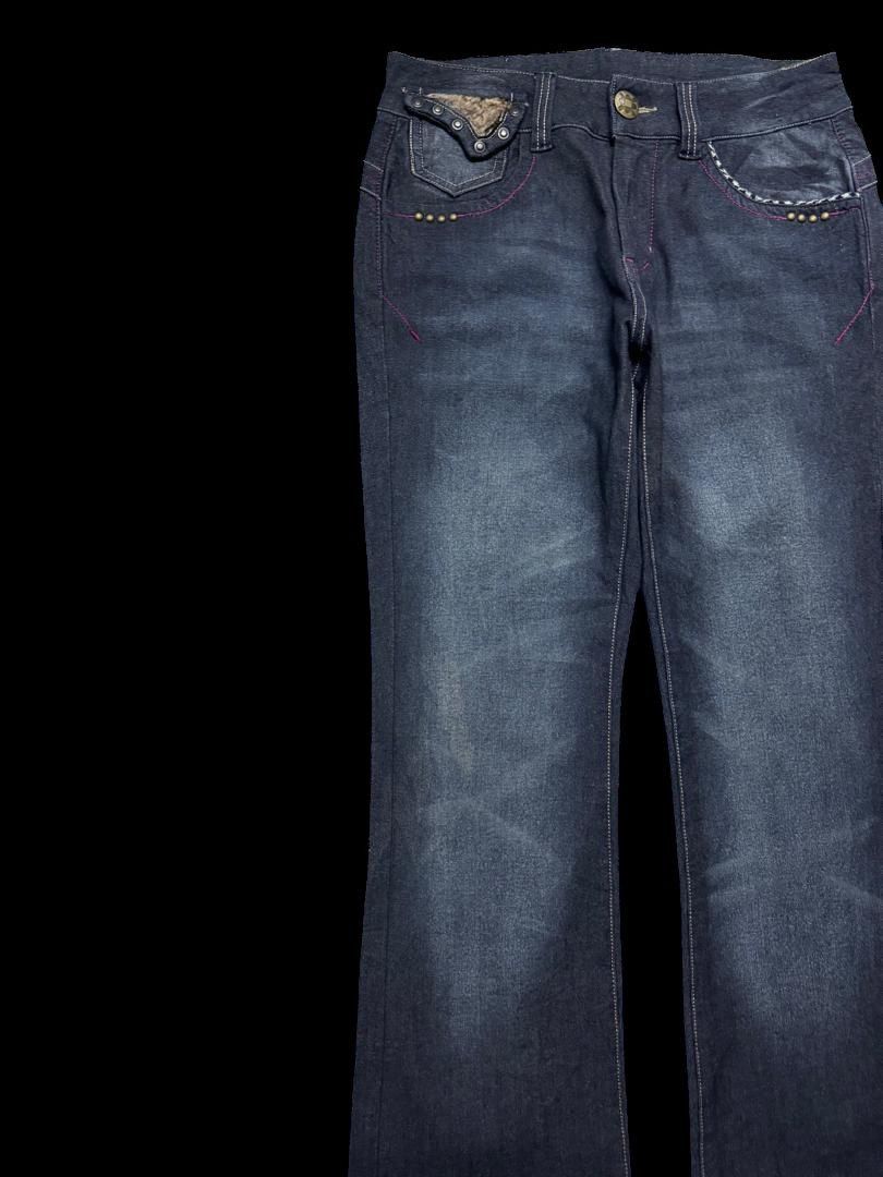 Japanese Brand FLARED Japanese Mudwash Pocket Split Fur Rare Dark Jeans Size US 29 - 5 Thumbnail