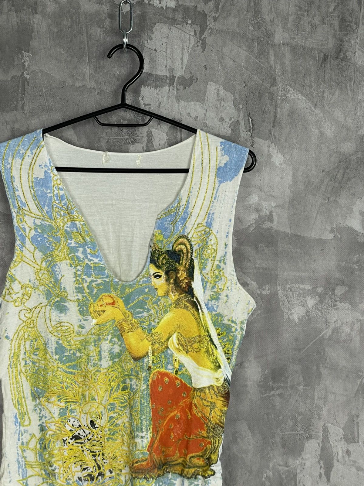 Hysteric Glamour × Vintage Y2K Indie Style Overprint Unique 00s Tank Top Size M / US 6-8 / IT 42-44 - 4 Thumbnail