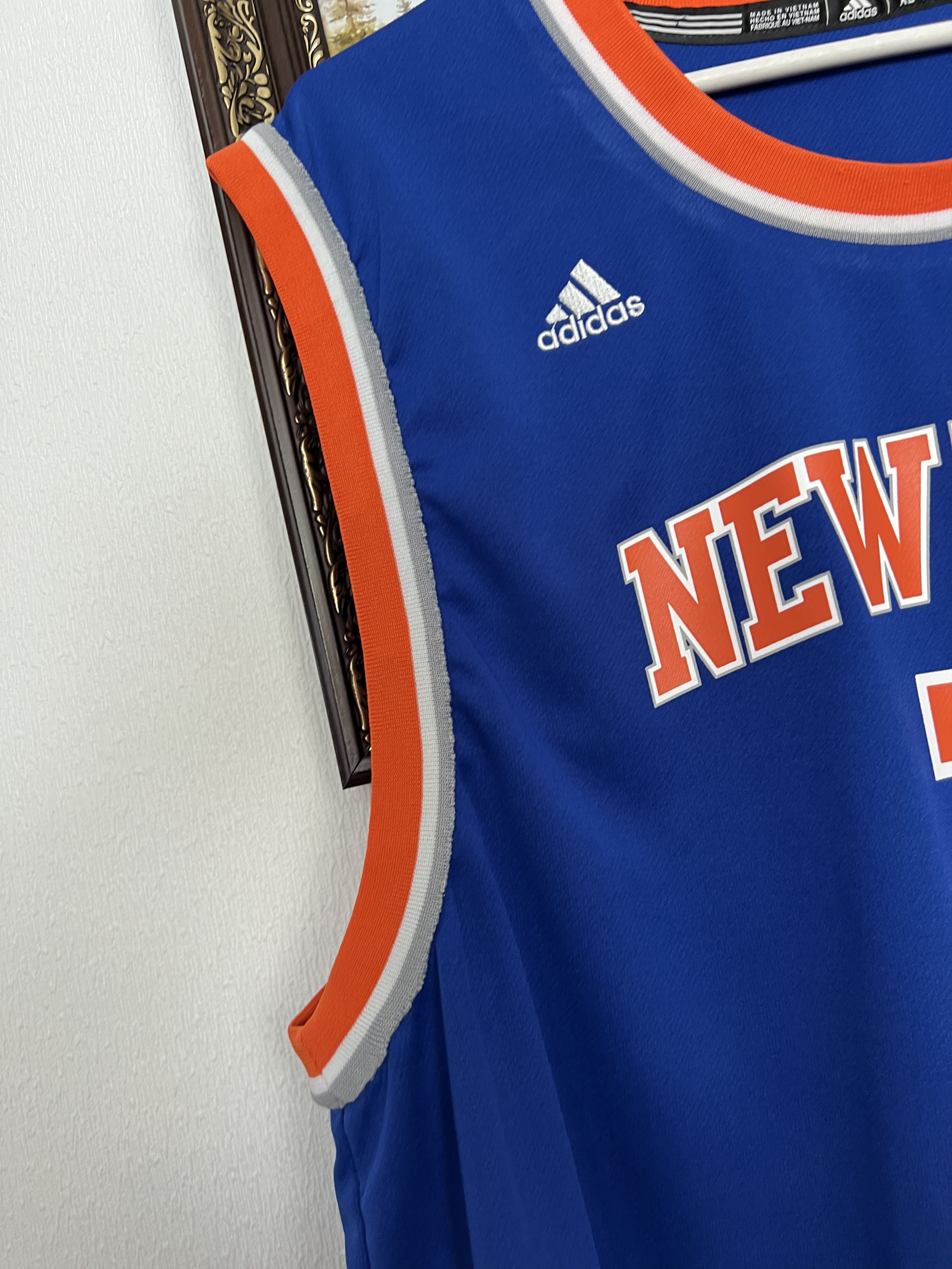 Champion Vintage Adidas New York Knicks #7 Anthony NBA Jersey Blue Size US XL / EU 56 / 4 - 5 Thumbnail