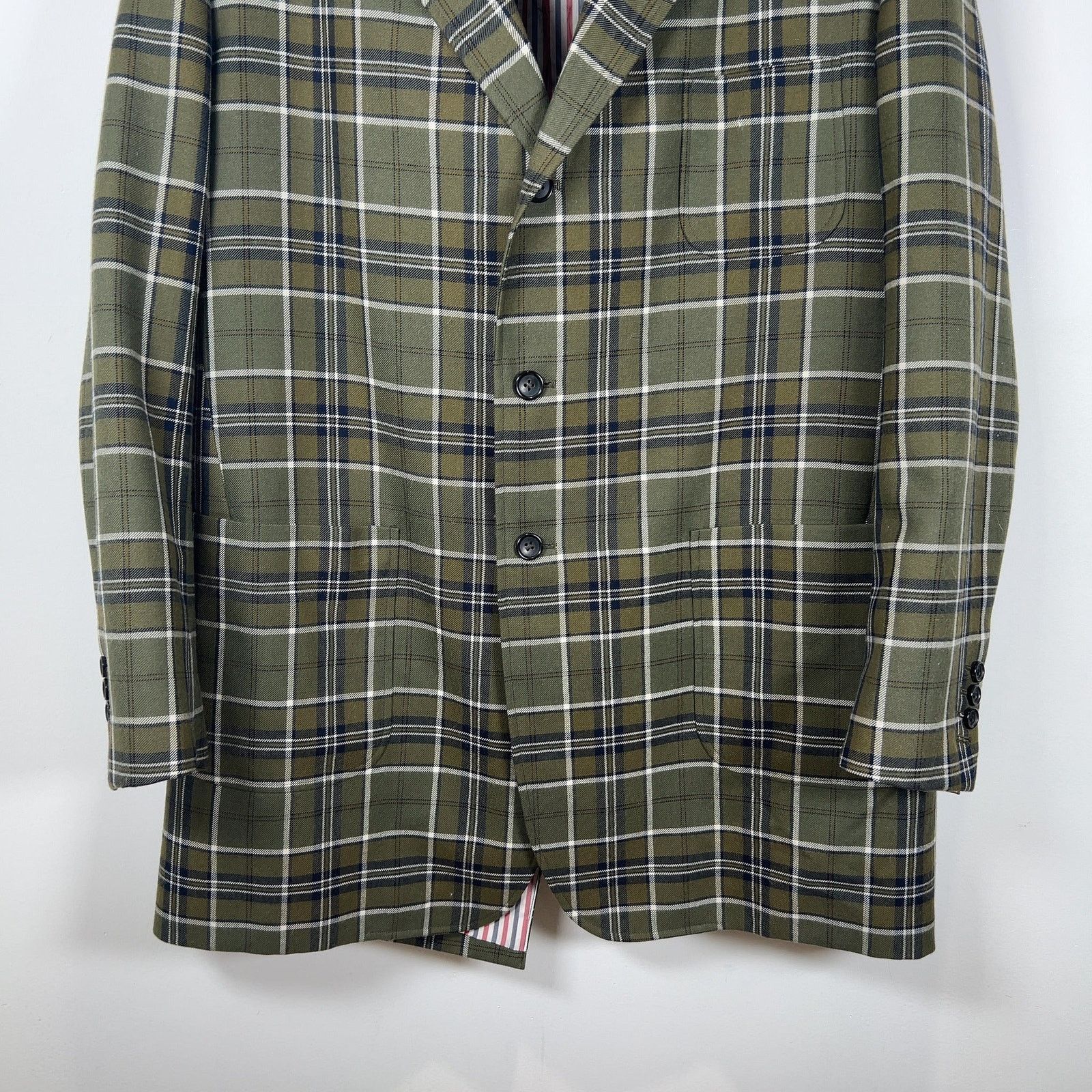 Thom Browne Thom Browne Multi-Pocket Plaid Peacoat Size US M / EU 48-50 / 2 - 3 Thumbnail
